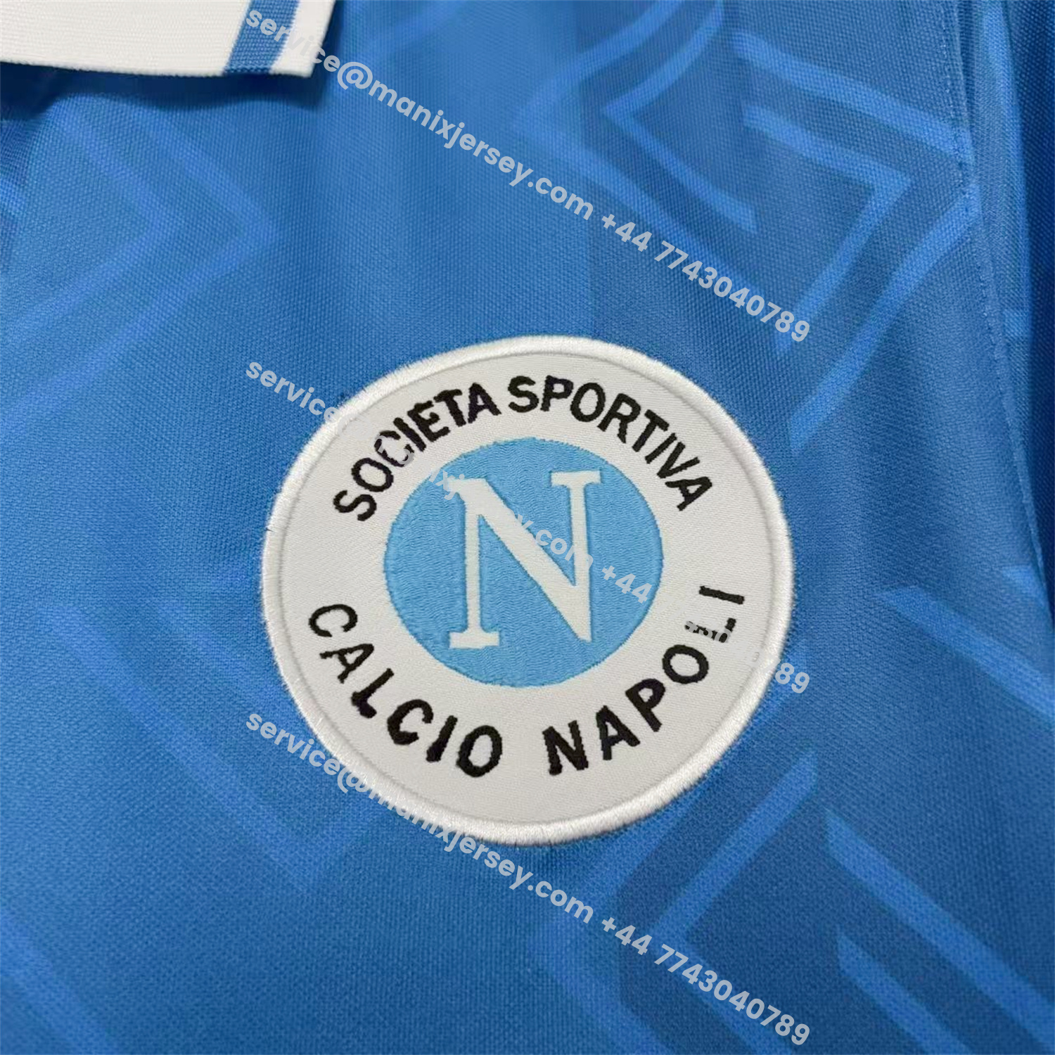 ManixJersey.com | Retro Napoli 1993-94 Home Blue Jersey -Customize Name, Number and Patch | Worldwide Shipping