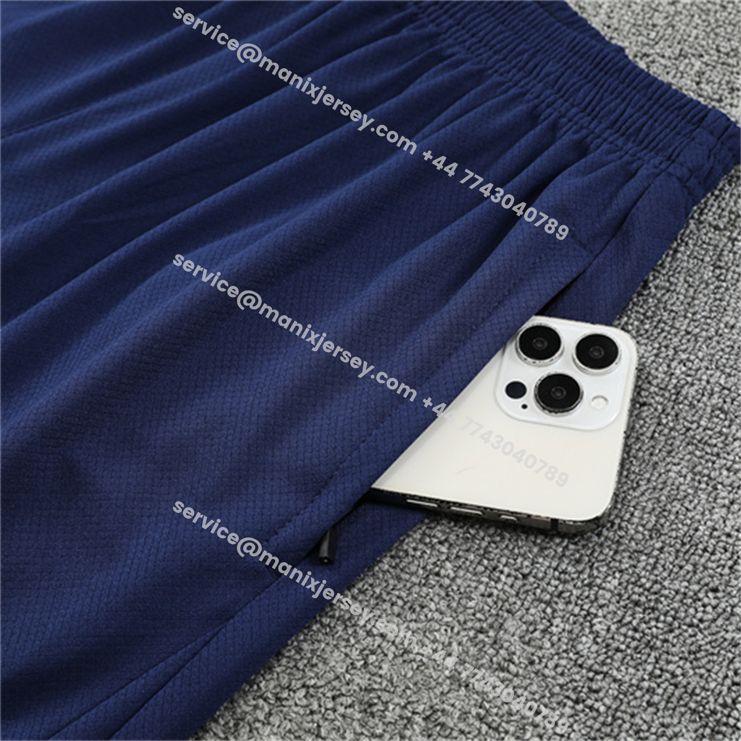 ManixJersey.com | Barcelona 25-26 Short-Sleeve Training Set - Red Blue Line Top & Blue Shorts -Customize Name, Number and Patch | Worldwide Shipping