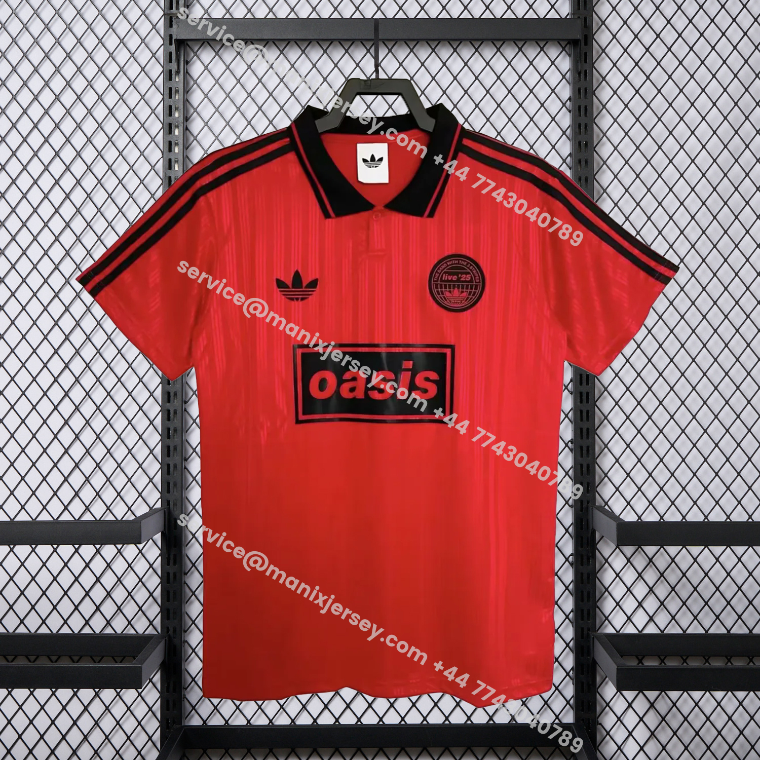ManixJersey.com | Bohemian 25-26 Oasis Originals Tour Red Jersey With Number 25 - Fans Version -Customize Name, Number and Patch | Worldwide Shipping
