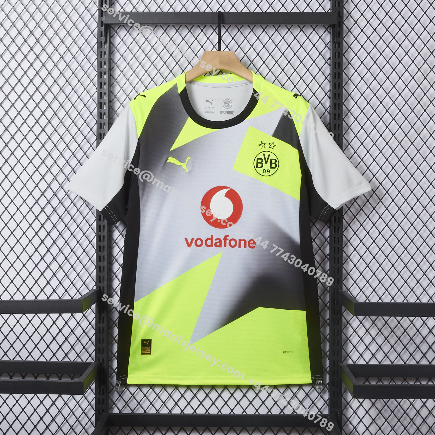 ManixJersey.com | Dortmund 25-26 Away Silver Mist Jersey - Fans Version -Customize Name, Number and Patch | Worldwide Shipping