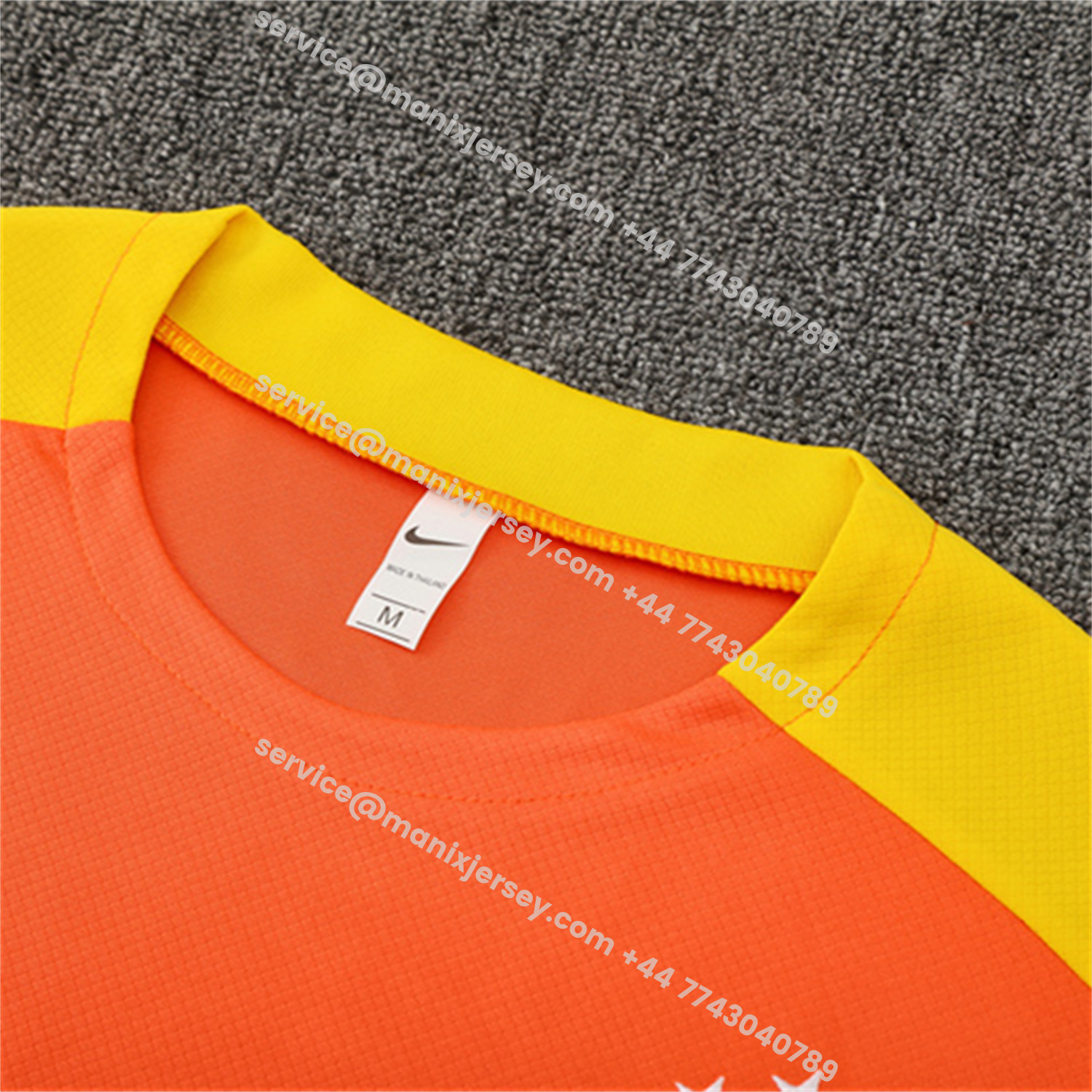 ManixJersey.com | Brazil 25-26 Kids Short-Sleeve Training Set - Orange Top & Black Shorts -Customize Name, Number and Patch | Worldwide Shipping