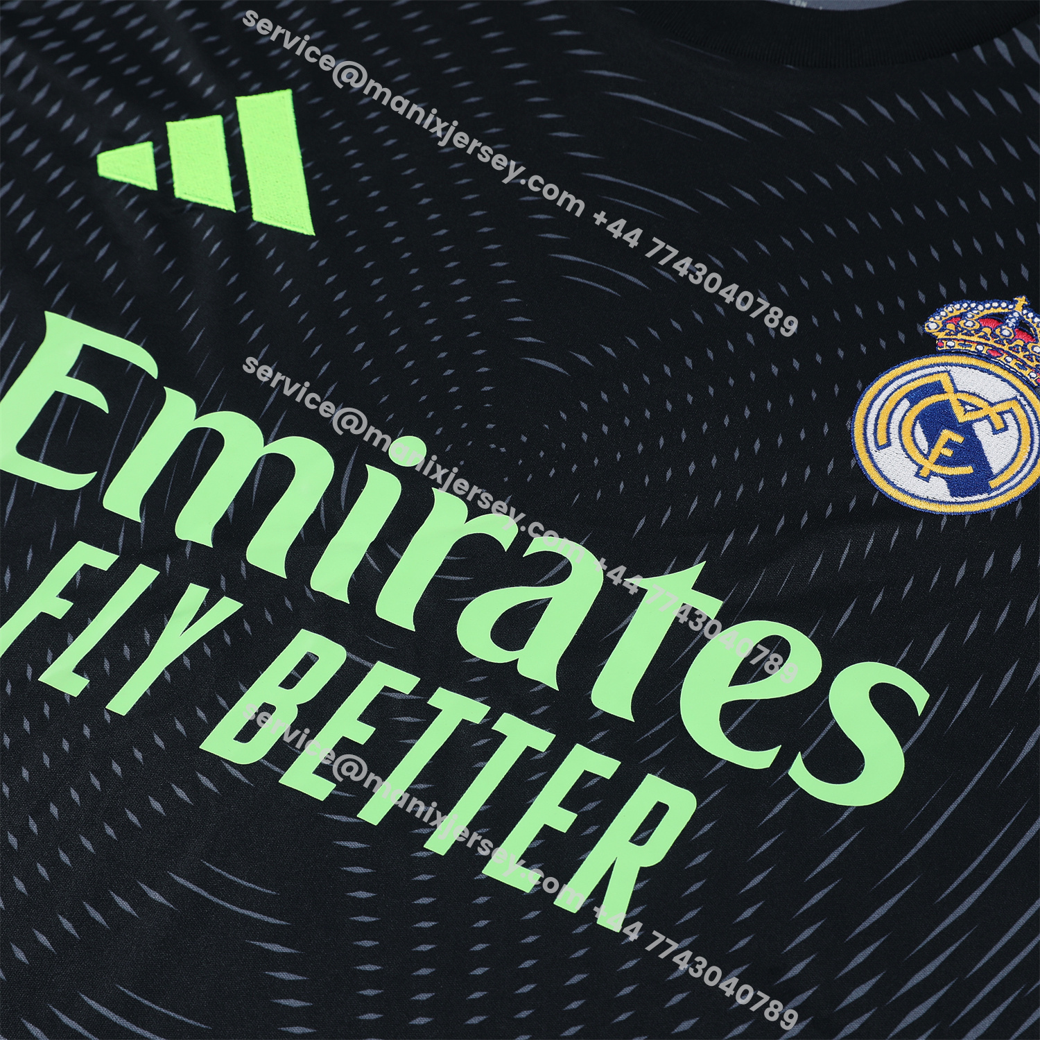 ManixJersey.com | Real Madrid 25-26 Long-Sleeve Training Set - Deep Gray Top & Gray Shorts -Customize Name, Number and Patch | Worldwide Shipping