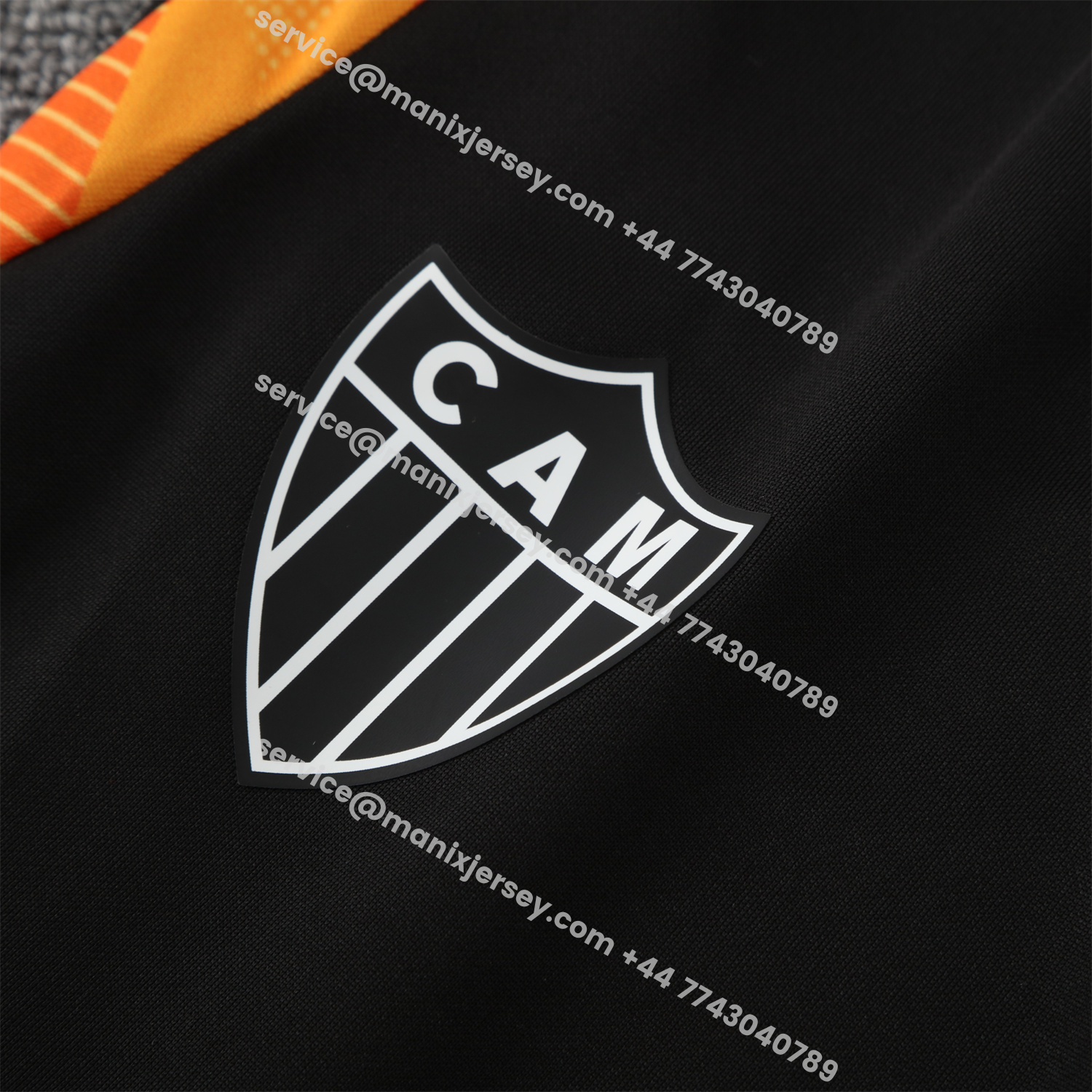 ManixJersey.com | Atletico Mineiro 25-26 Long Sleeve Training Set - Yellow Top & Black Pants -Customize Name, Number and Patch | Worldwide Shipping