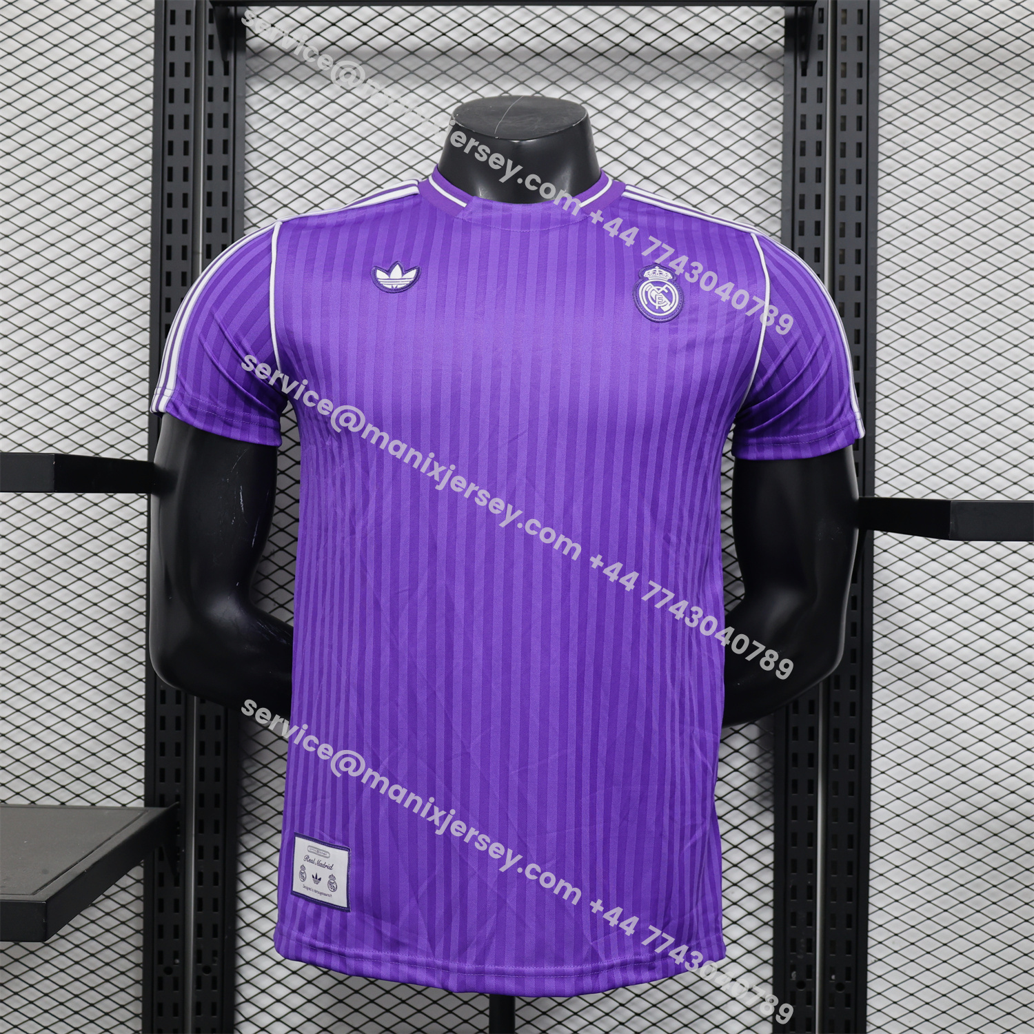 ManixJersey.com | Real Madrid 25-26 Icon Range Trefoil Purple Travel Jersey - Player Version -Customize Name, Number and Patch | Worldwide Shipping