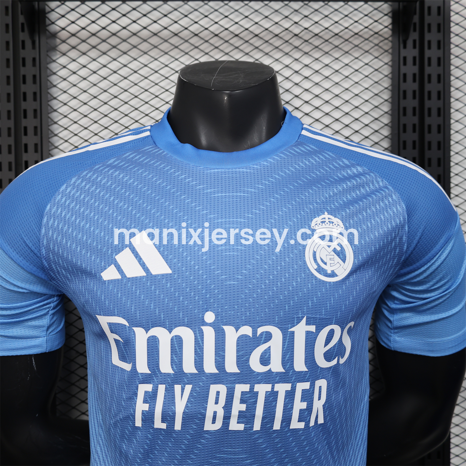 ManixJersey.com | Real Madrid 25-26 Blue Goalkeeper Jersey - Player Version -Customize Name, Number and Patch | Worldwide Shipping