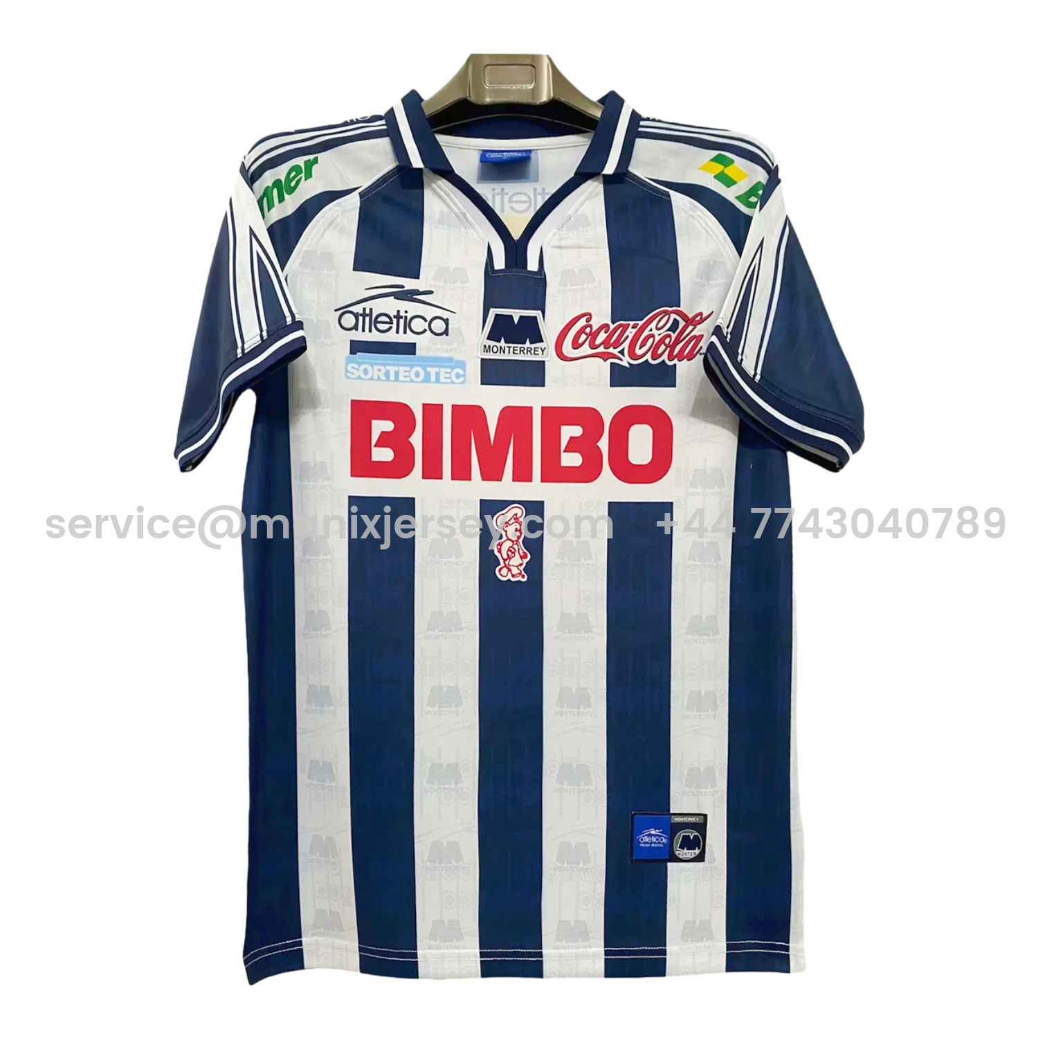 ManixJersey.com | Retro Rayados Monterrey 1999-00 Home Jersey -Customize Name, Number and Patch | Worldwide Shipping
