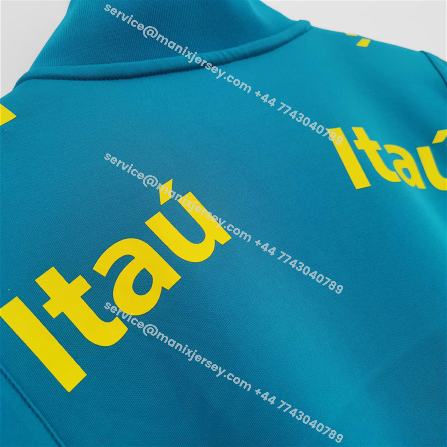 ManixJersey.com | Retro Brazil 2022 Lake Blue Windbreaker -Customize Name, Number and Patch | Worldwide Shipping