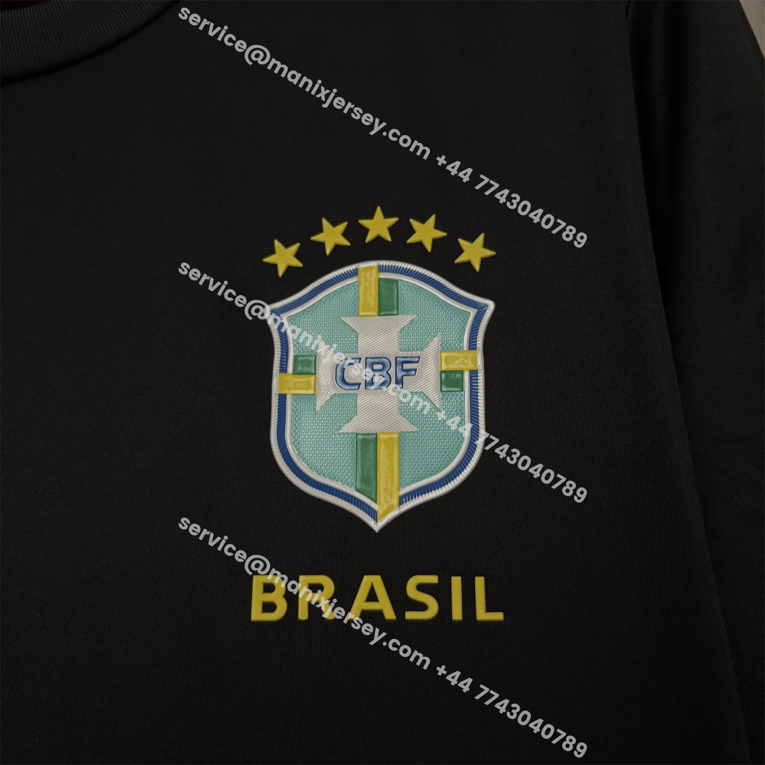 ManixJersey.com | Brazil 2026 Pure Black Training Jersey - Fans Version -Customize Name, Number and Patch | Worldwide Shipping
