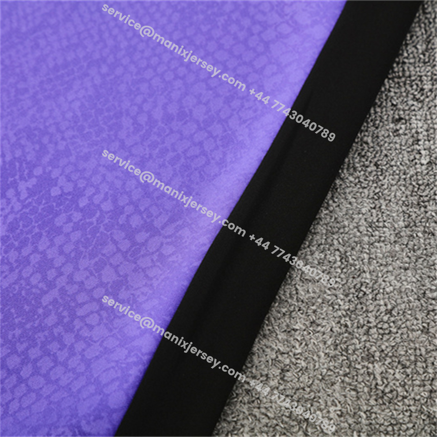 ManixJersey.com | Barcelona 25-26 X KB Kids Long Sleeve Training Set - Purple Top & Black Pants -Customize Name, Number and Patch | Worldwide Shipping