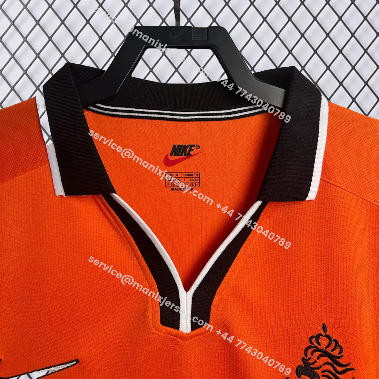 ManixJersey.com | Retro Netherlands 1998 Home Long Sleeves Jersey -Customize Name, Number and Patch | Worldwide Shipping