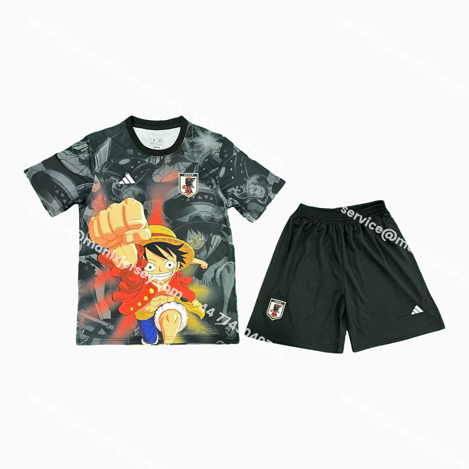 ManixJersey.com | Japan 25-26 Luffy Childhood Special Men's Adult Jersey Set - Fans Version -Customize Name, Number and Patch | Worldwide Shipping