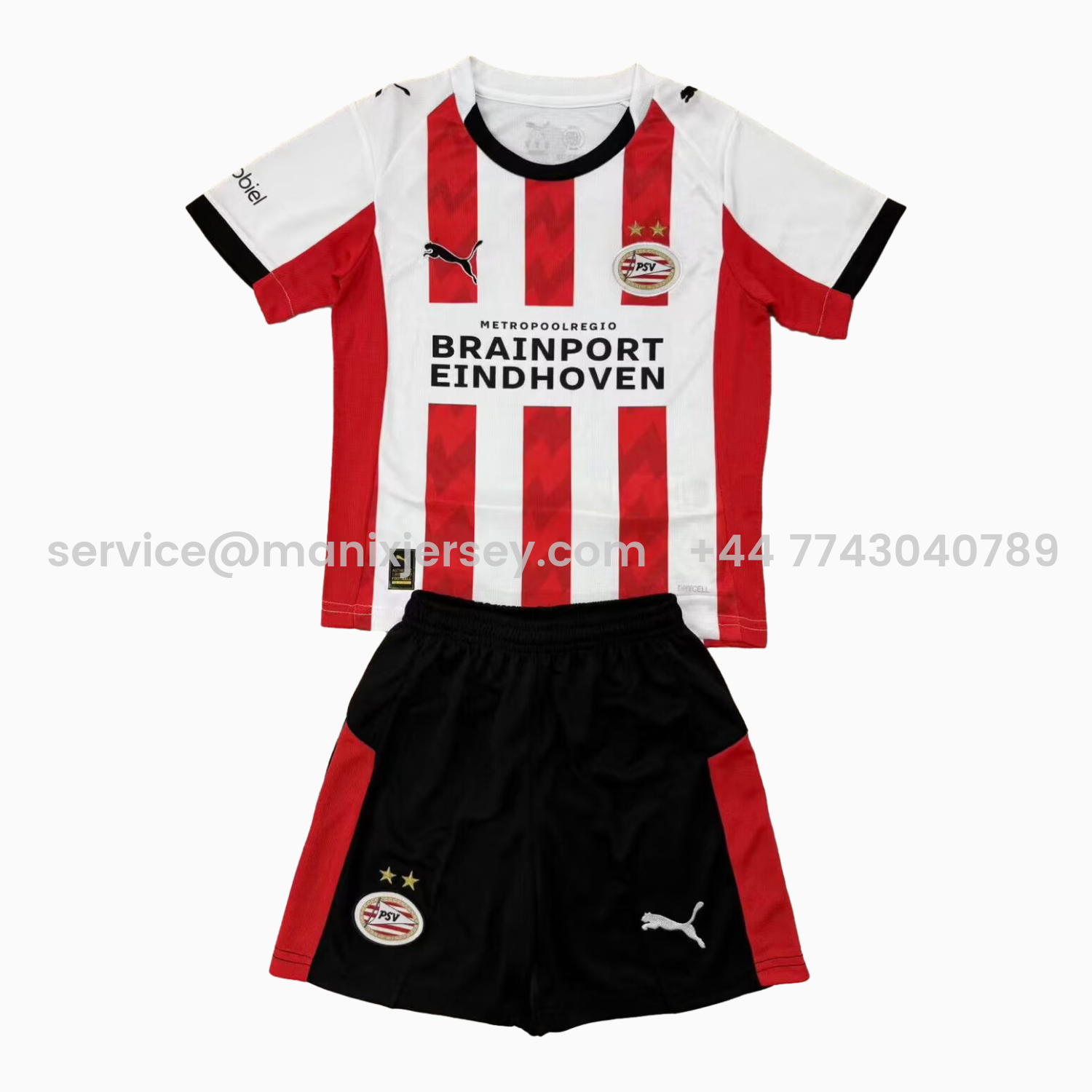 ManixJersey.com | PSV Eindhoven 25-26 Home Men's Adult Jersey Set - Fans Version -Customize Name, Number and Patch | Worldwide Shipping