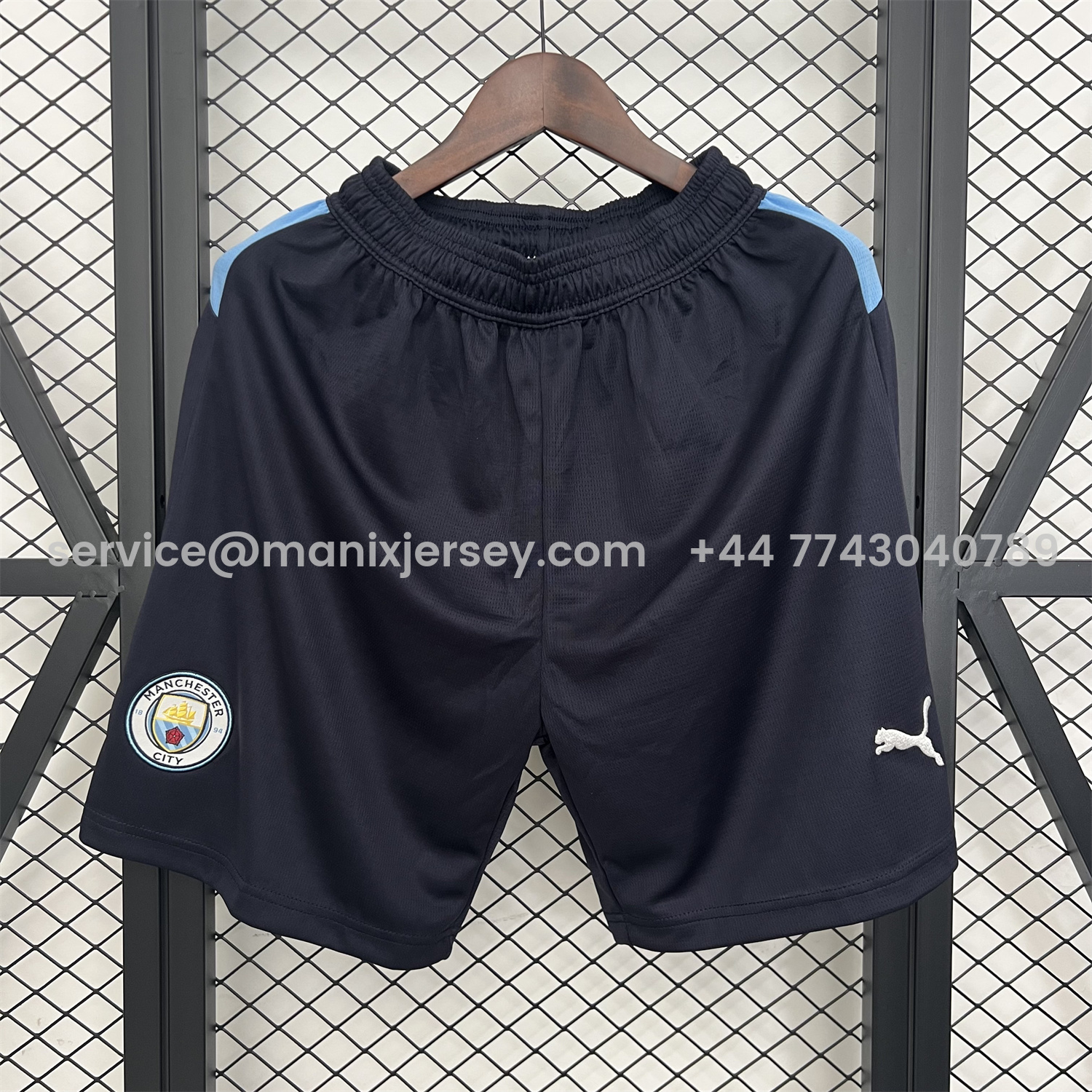 ManixJersey.com | Manchester City 25-26 Deep Blue Shorts - Fans Version -Customize Name, Number and Patch | Worldwide Shipping