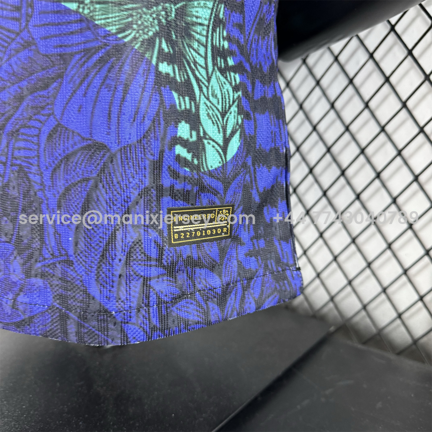 ManixJersey.com | Brazil 25-26 Blue Flowers and Leaves Jersey - Player Version -Customize Name, Number and Patch | Worldwide Shipping