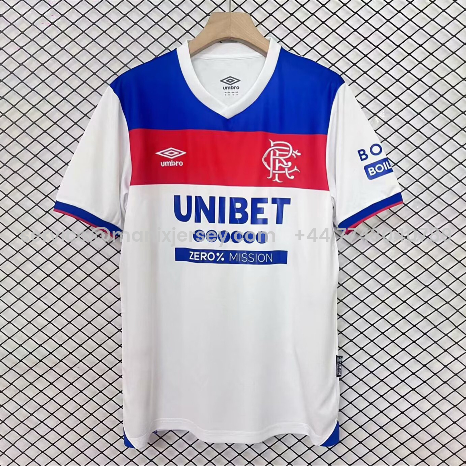 ManixJersey.com | Glasgow Rangers 25-26 Away Jersey - Fans Version -Customize Name, Number and Patch | Worldwide Shipping