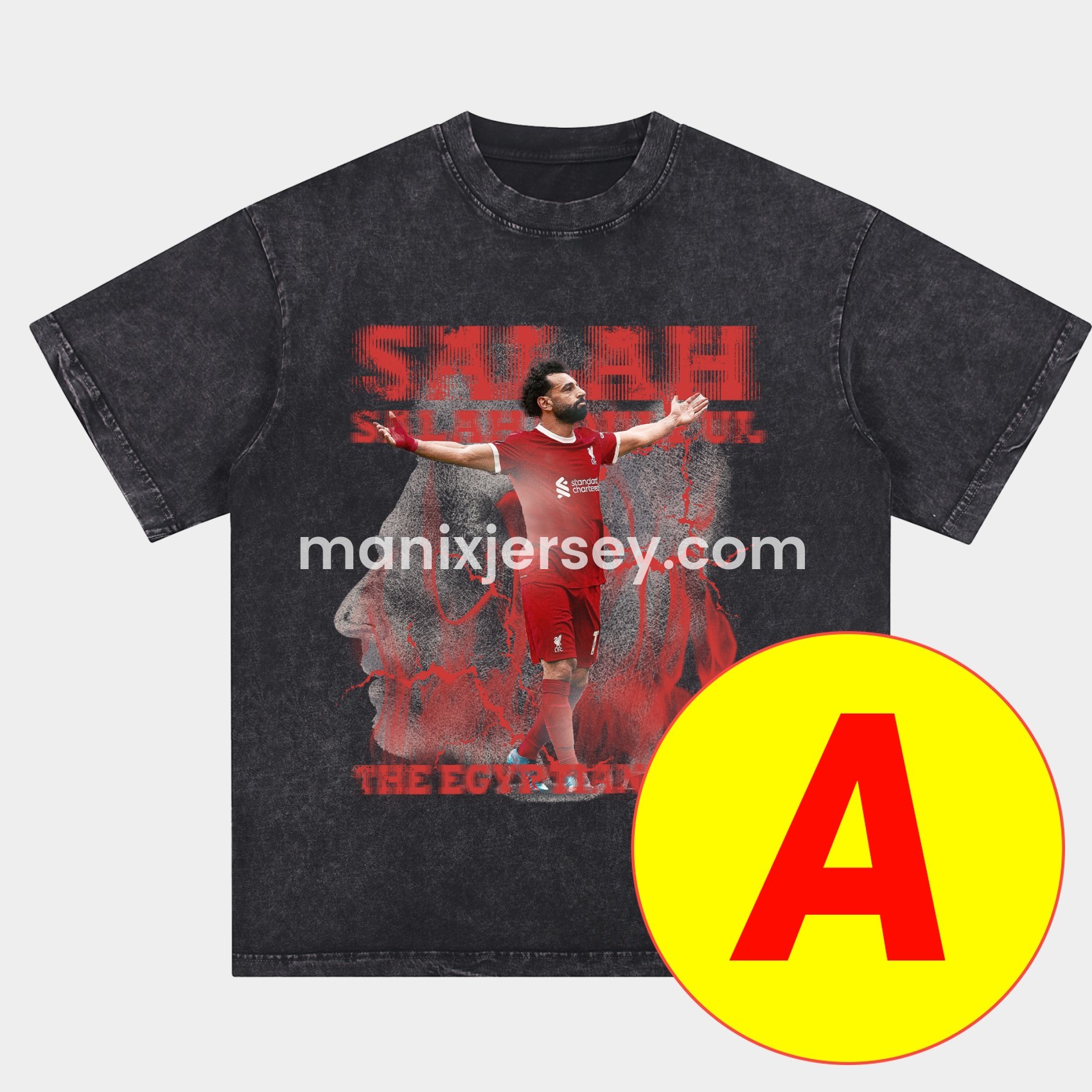 ManixJersey.com | Salah Liverpool Klopp Arnold Oversized Washed T-Shirt -Customize Name, Number and Patch | Worldwide Shipping