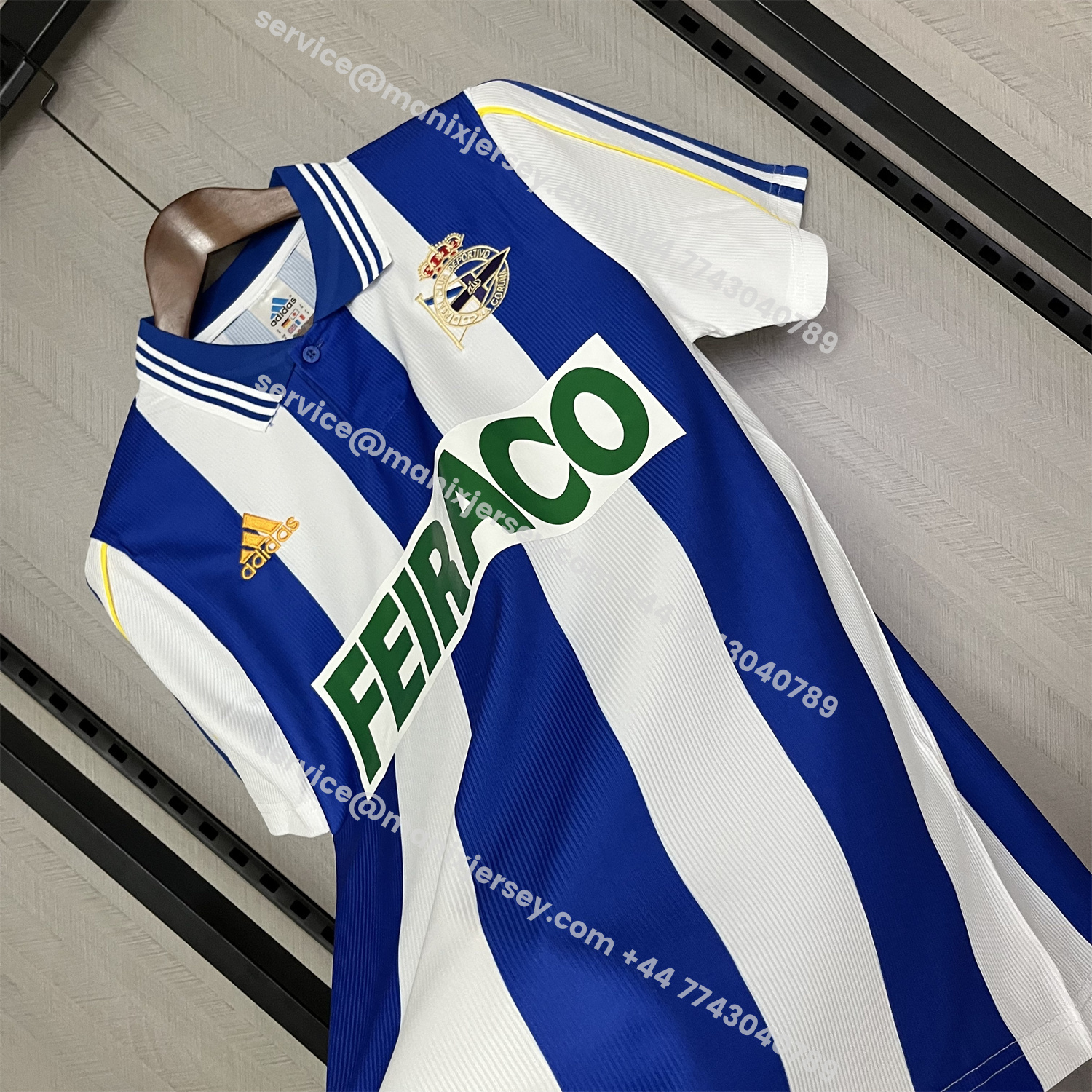 ManixJersey.com | Retro Deportivo de La Coruña 1999-00 Home Jersey -Customize Name, Number and Patch | Worldwide Shipping