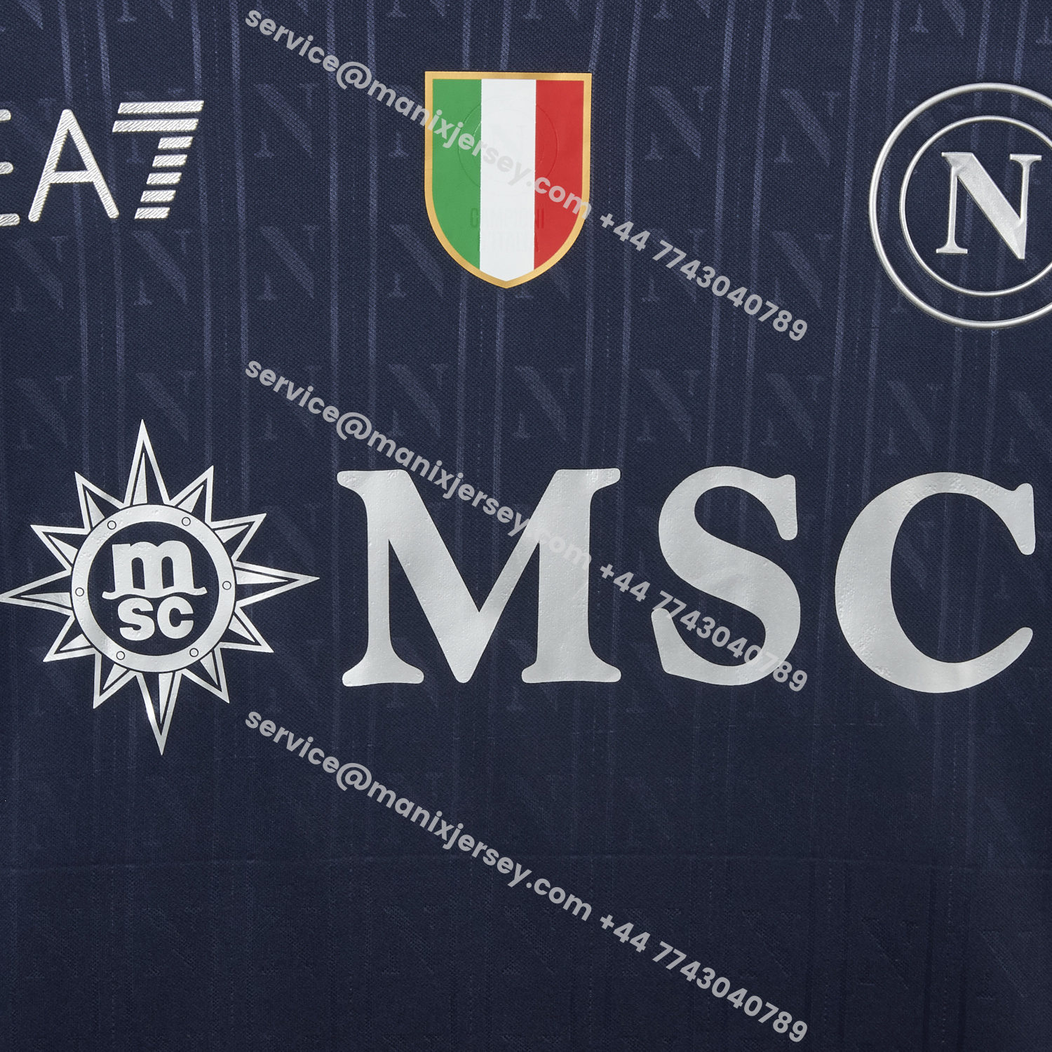 ManixJersey.com | Napoli 25-26 European Third Deep Blue Jersey - Fans Version -Customize Name, Number and Patch | Worldwide Shipping