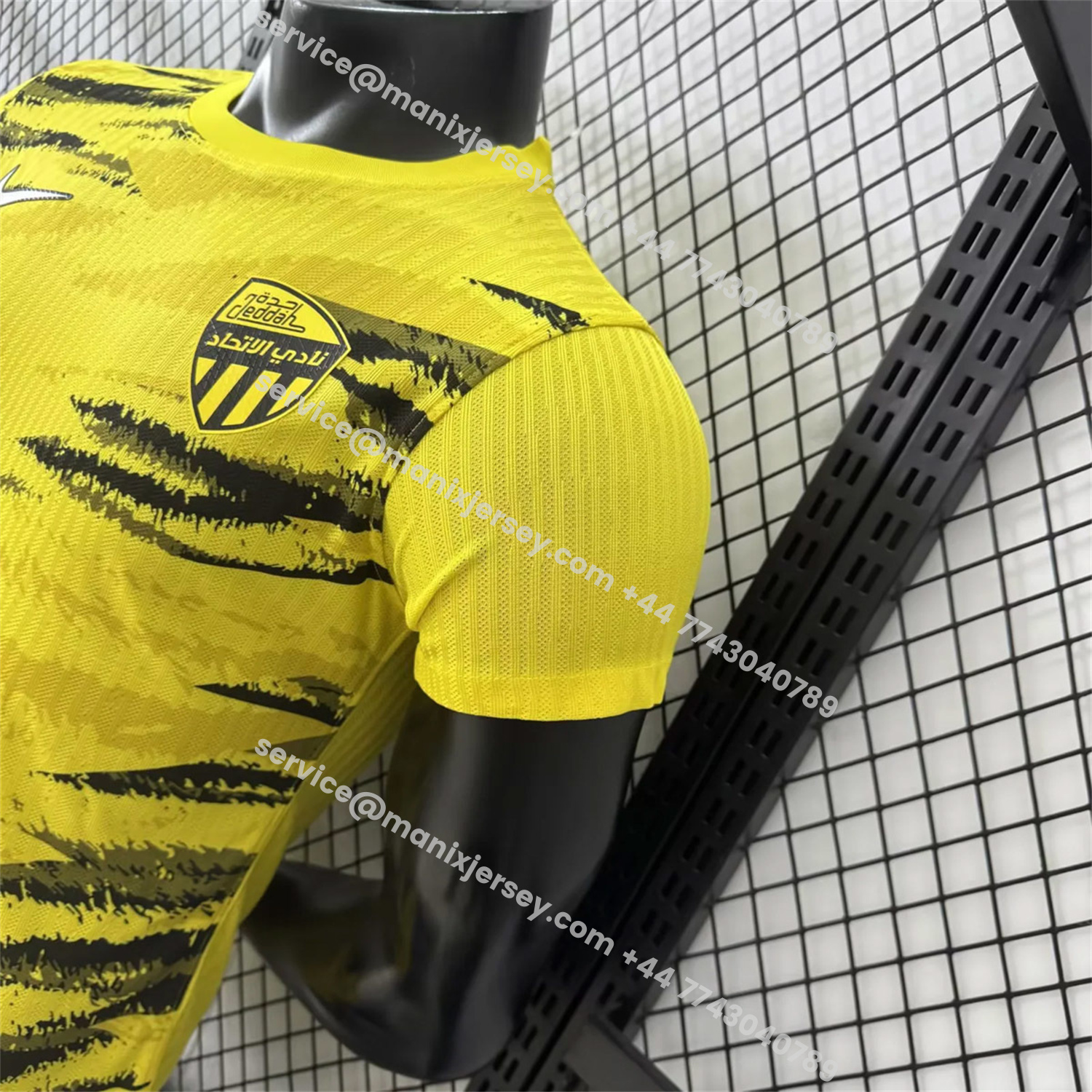 ManixJersey.com | Al Ittihad Jeddah United 25-26 Pre-Match Yellow Jersey - Player Version -Customize Name, Number and Patch | Worldwide Shipping
