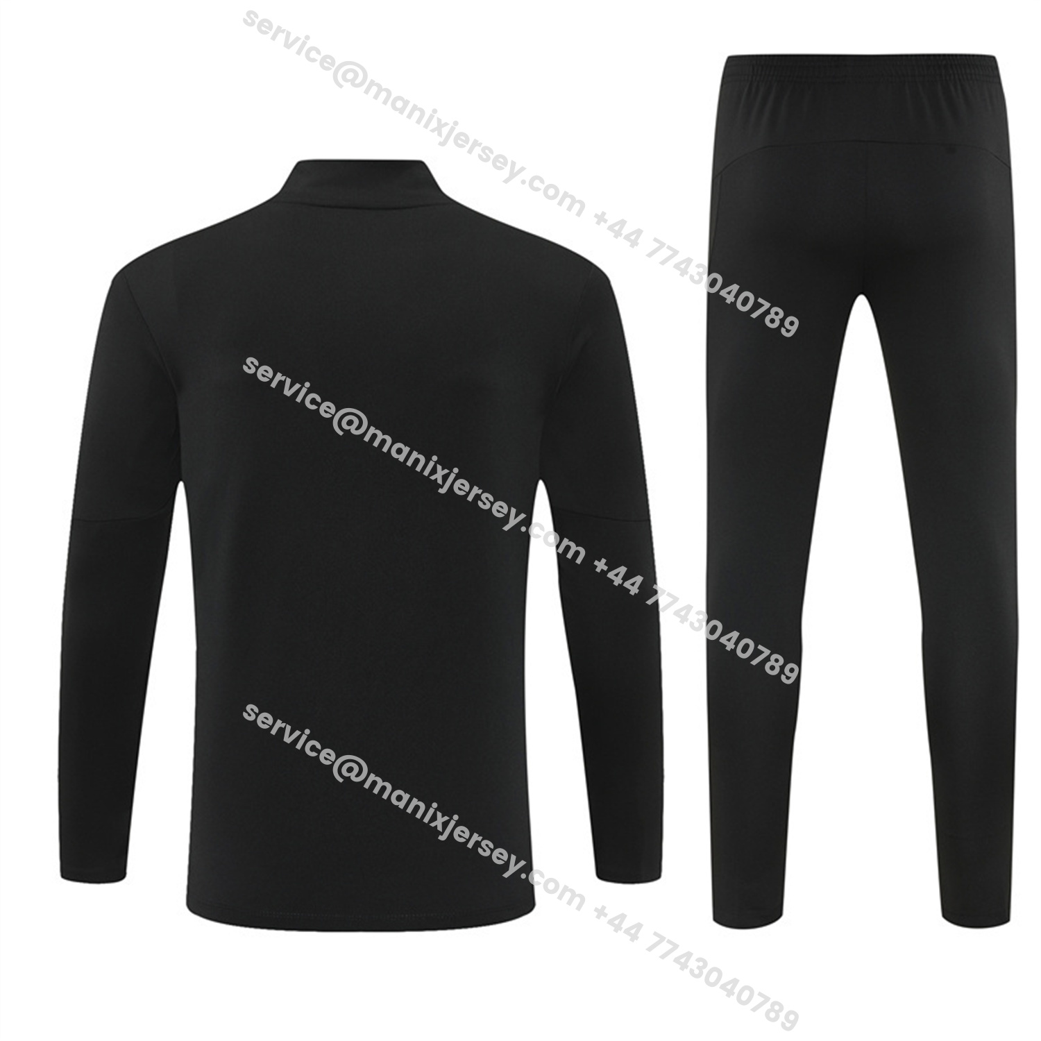 ManixJersey.com | Manchester City 25-26 Long Sleeve Training Set - Black Top & Black Pants -Customize Name, Number and Patch | Worldwide Shipping