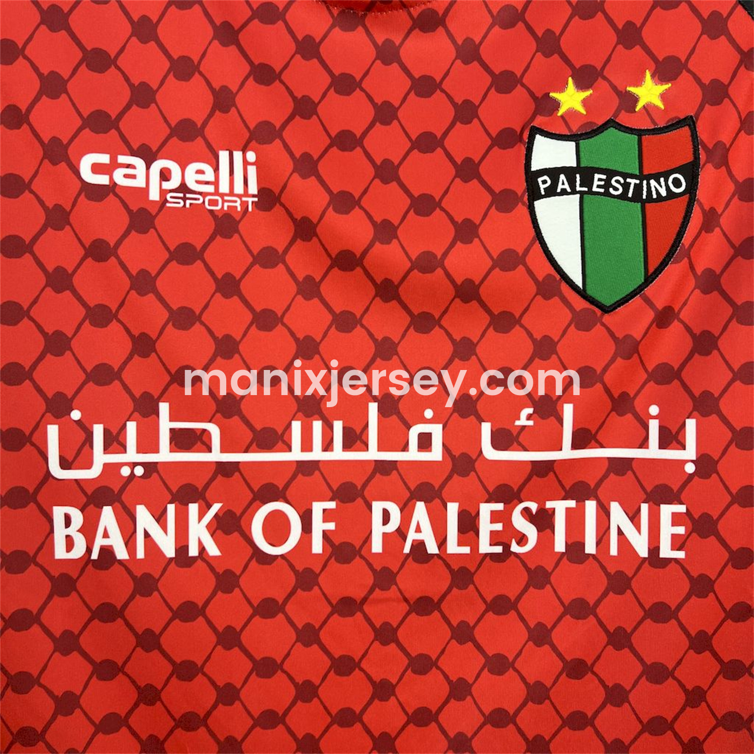 ManixJersey.com | Club Deportivo Palestino 25-26 Red Goalkeeper Jersey - Fans Version -Customize Name, Number and Patch | Worldwide Shipping