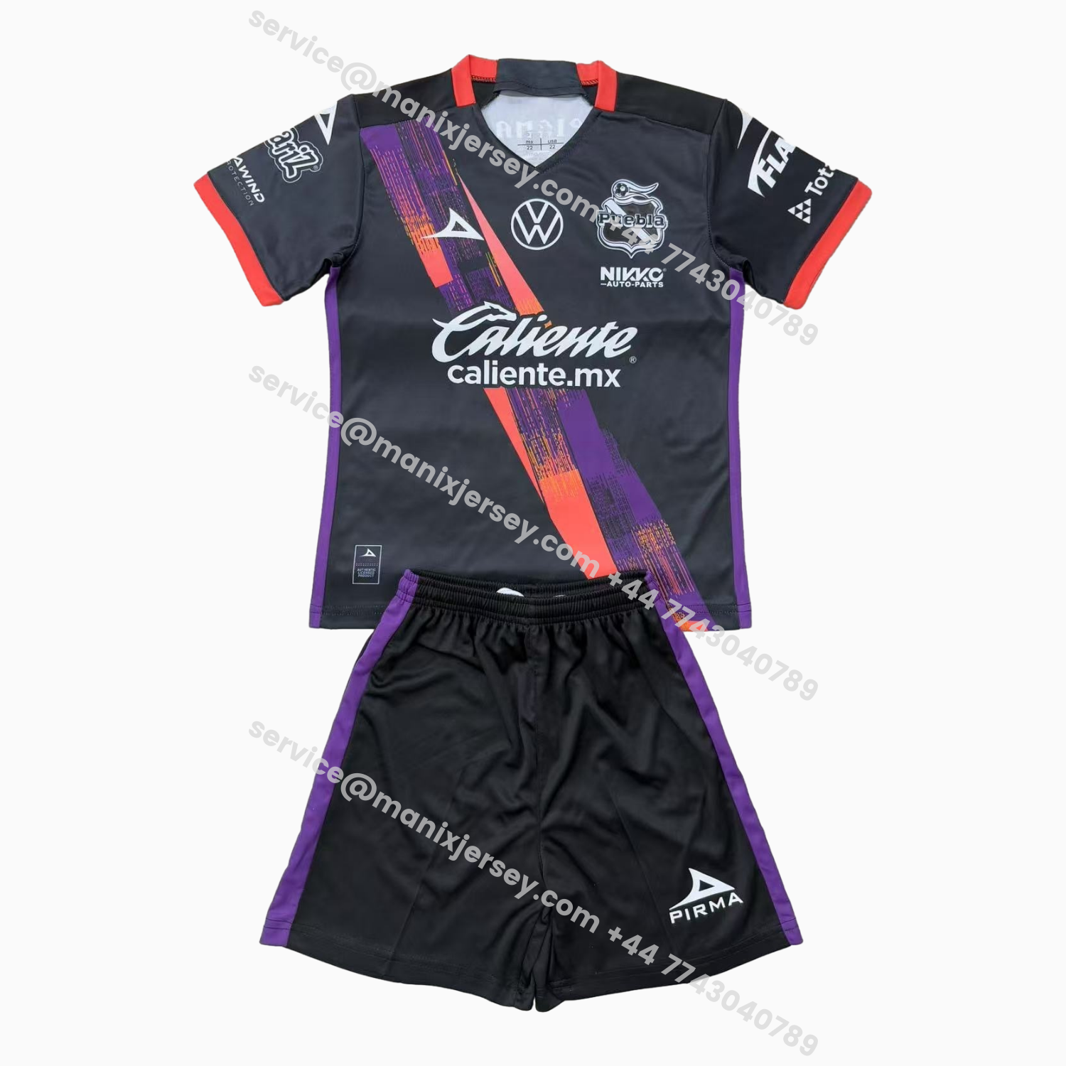 ManixJersey.com | Club Puebla 25-26 Away Men's Adult Jersey Set - Fans Version -Customize Name, Number and Patch | Worldwide Shipping