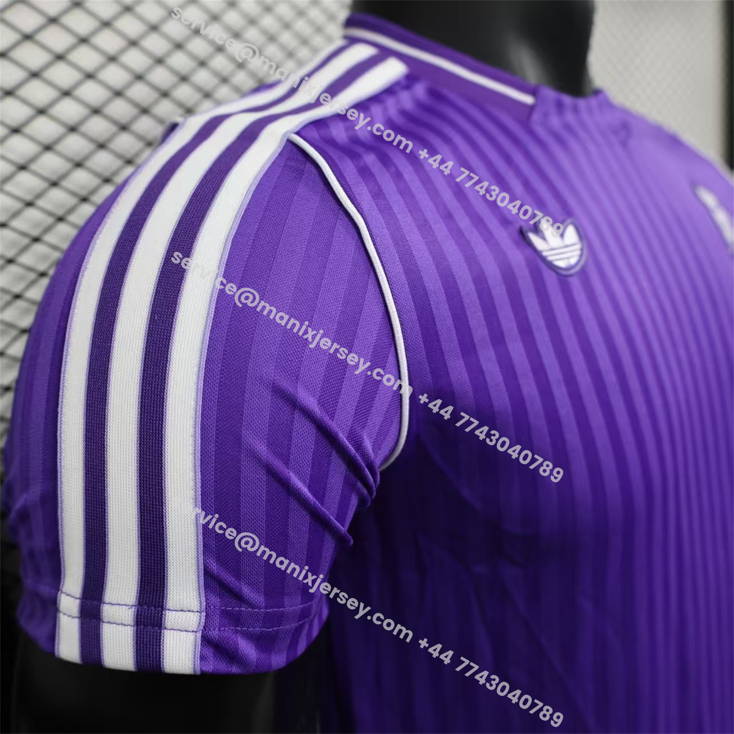 ManixJersey.com | Real Madrid 25-26 Icon Range Trefoil Purple Travel Jersey - Player Version -Customize Name, Number and Patch | Worldwide Shipping
