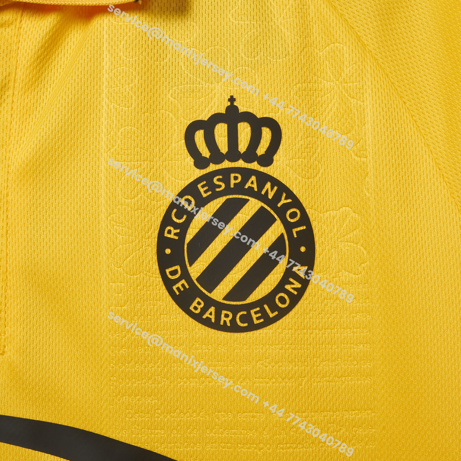 ManixJersey.com | RCD Espanyol 25-26 125th Anniversary Yellow Jersey - Fans Version -Customize Name, Number and Patch | Worldwide Shipping