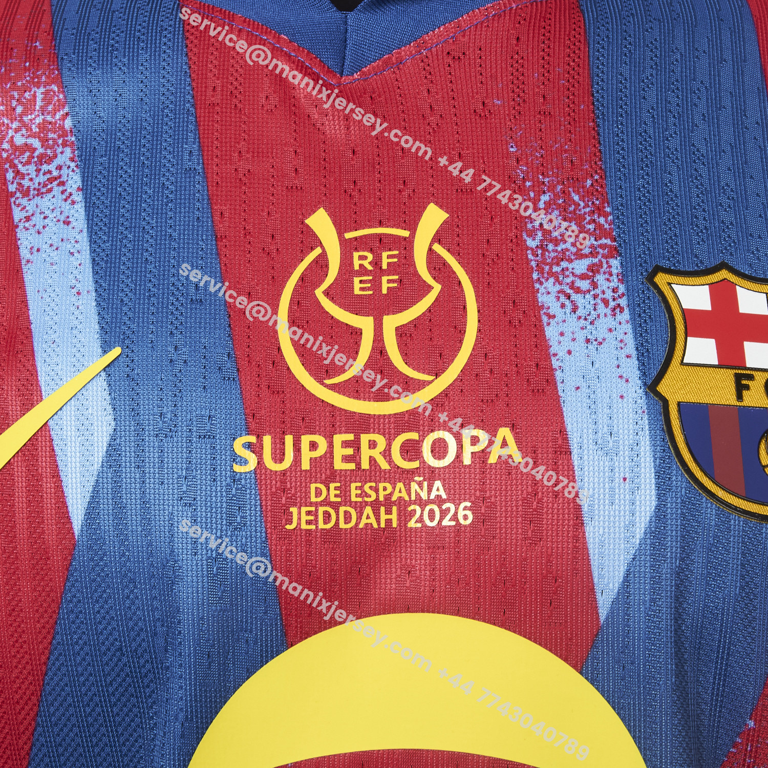 ManixJersey.com | Barcelona 25-26 Supercopa De España Fourth Jersey - Player Version -Customize Name, Number and Patch | Worldwide Shipping