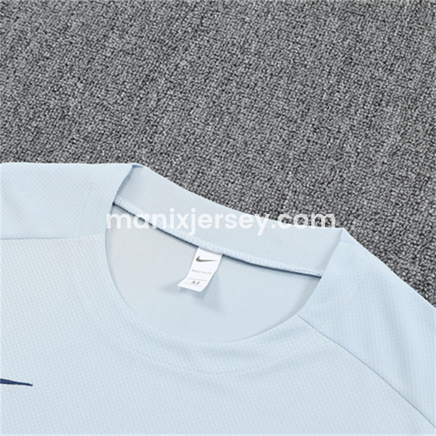ManixJersey.com | Inter Milan 25-26 Short-Sleeve Training Set - Light Grey Top & Blue Shorts -Customize Name, Number and Patch | Worldwide Shipping