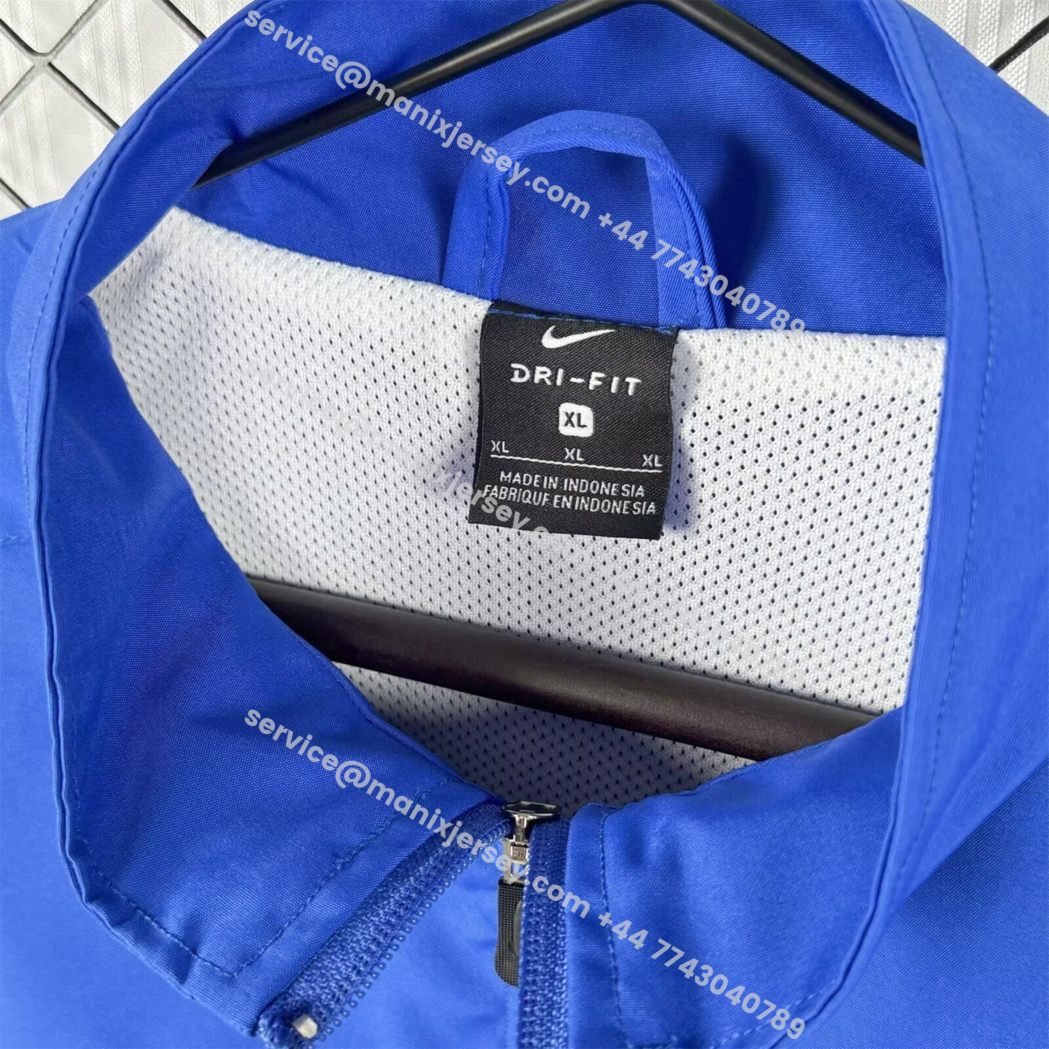 ManixJersey.com | Retro Brazil 1998 Blue Windbreaker -Customize Name, Number and Patch | Worldwide Shipping