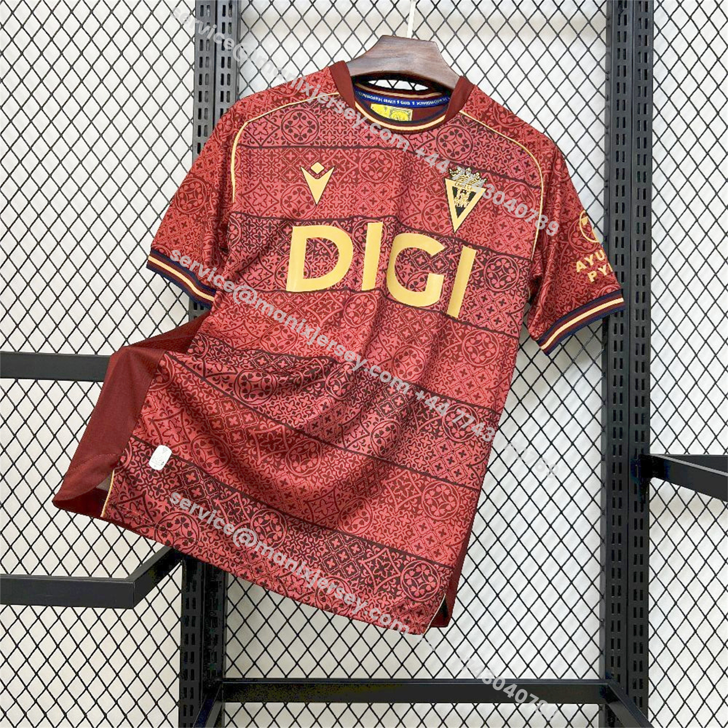 ManixJersey.com | Cádiz Cadiz 25-26 Away Red Jersey - Fans Version -Customize Name, Number and Patch | Worldwide Shipping