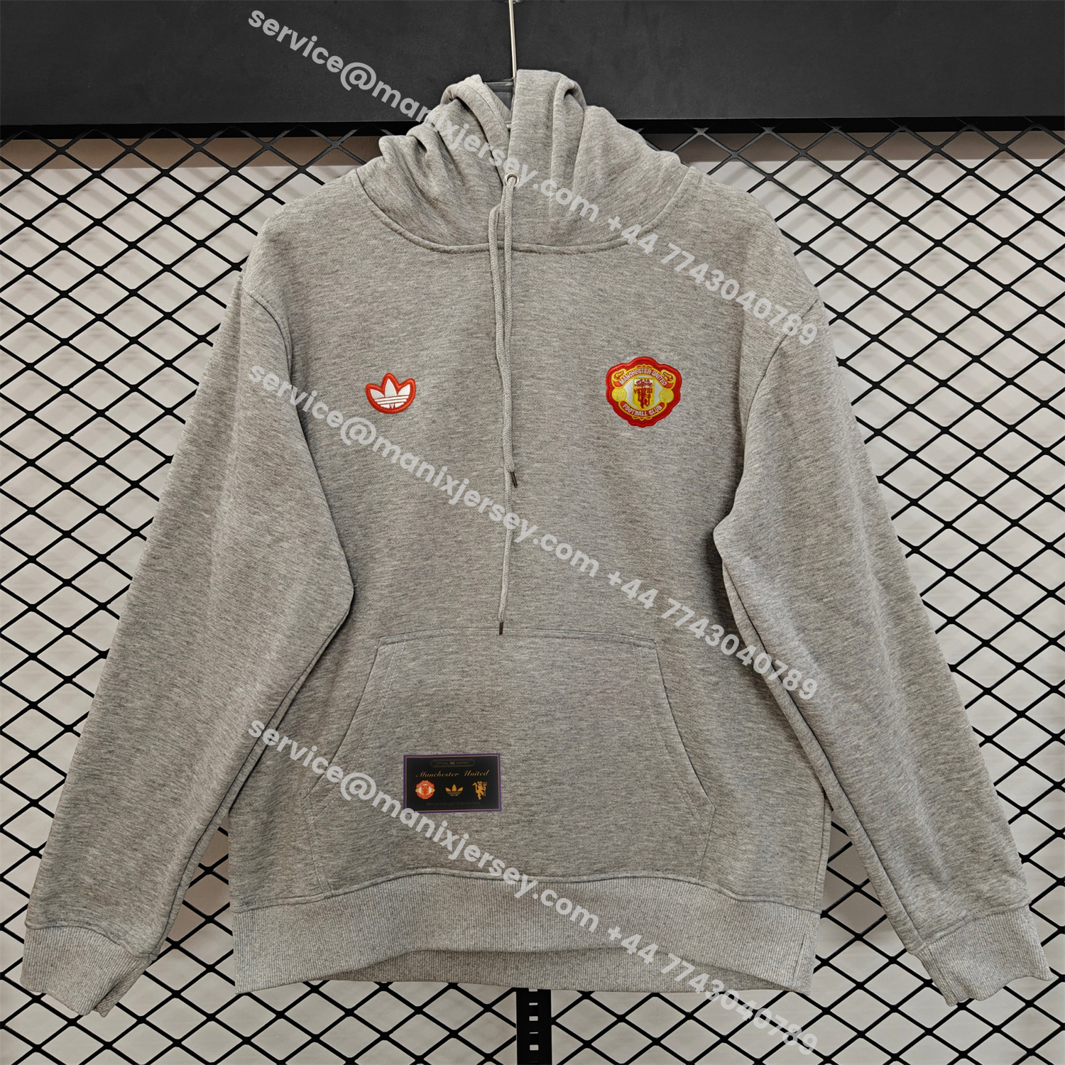 ManixJersey.com | Manchester United 25-26 Originals Terrace Icon Unisex Pullover Hoodie -Customize Name, Number and Patch | Worldwide Shipping