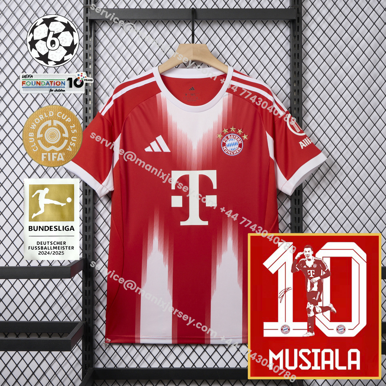 ManixJersey.com | Bayern Munich 25-26 Home Musiala Limited Edition Jersey - Fans Version -Customize Name, Number and Patch | Worldwide Shipping
