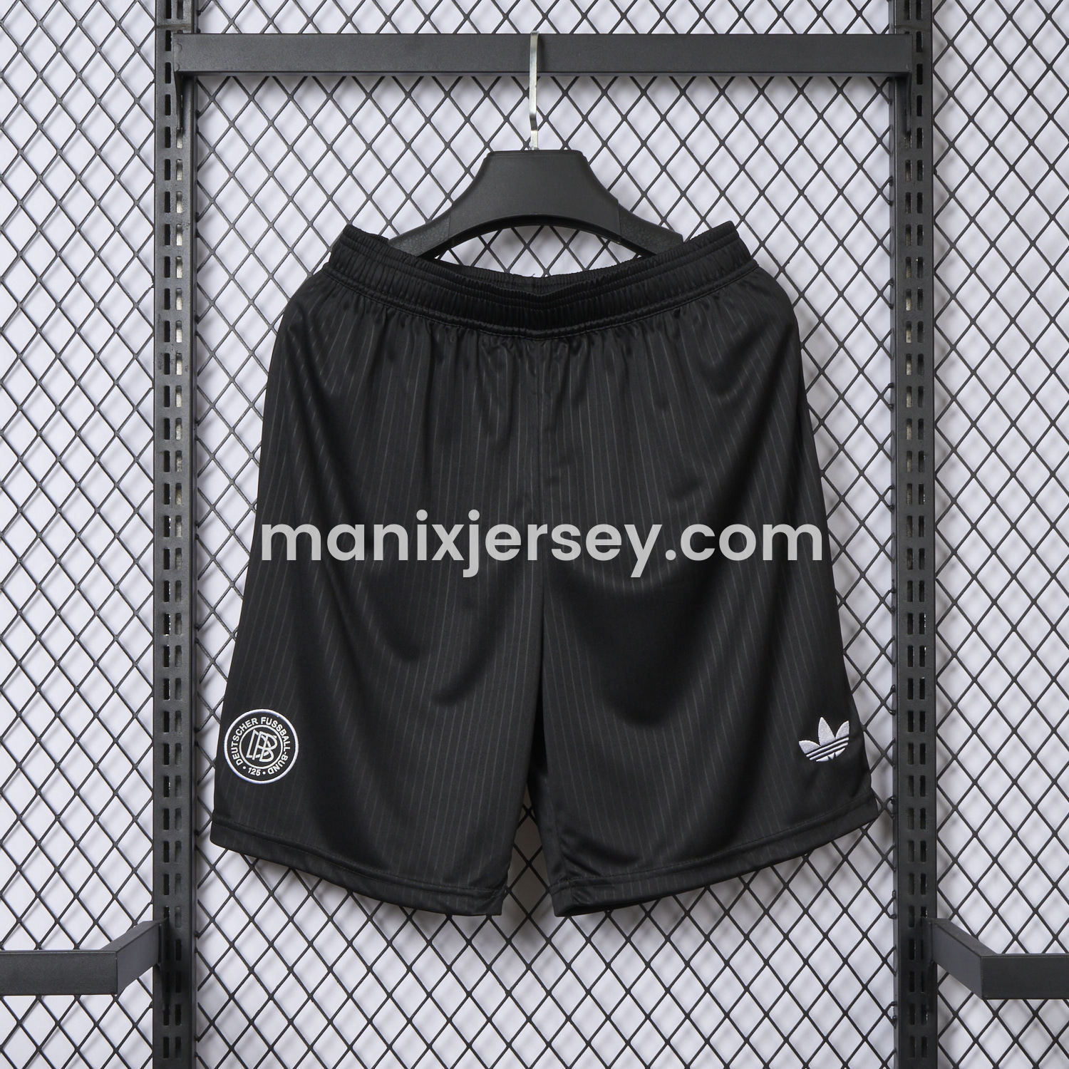 ManixJersey.com | Germany 2025 125-Year Anniversary Black Shorts - Fans Version -Customize Name, Number and Patch | Worldwide Shipping