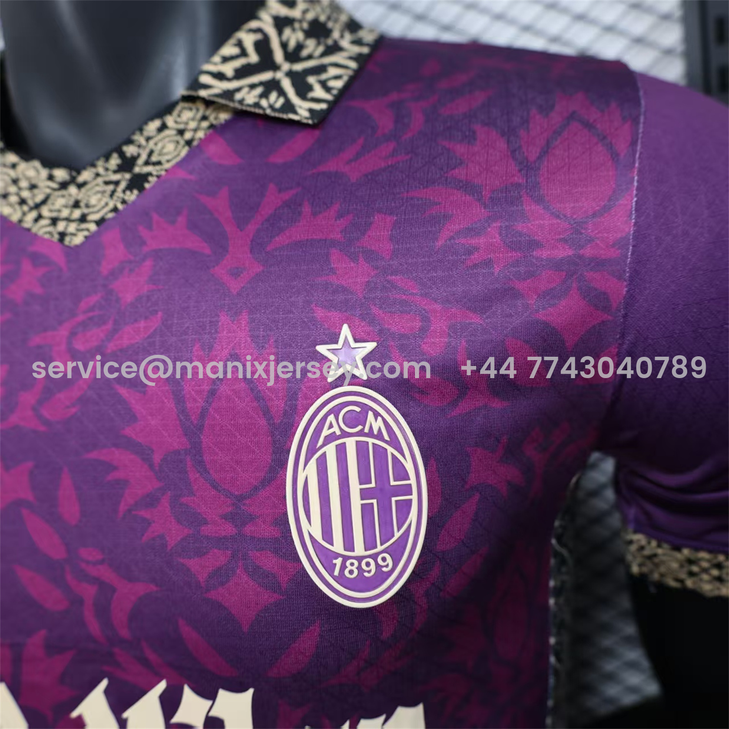 ManixJersey.com | AC Milan 25-26 Team Name Advertisement Purple POLO Special Jersey - Player Version -Customize Name, Number and Patch | Worldwide Shipping
