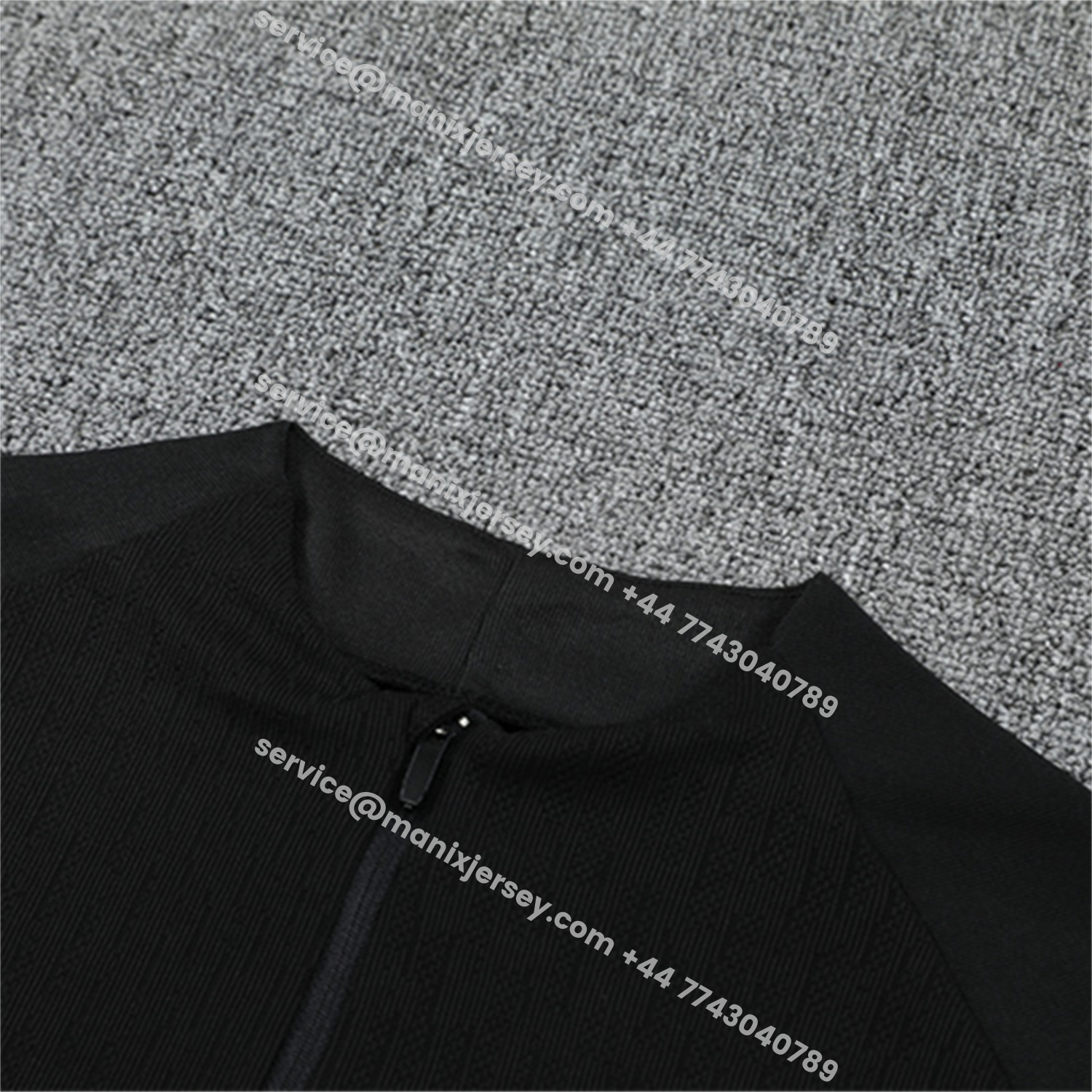 ManixJersey.com | Paris Saint-Germain PSG 25-26 Jordan Kids Long Sleeve Training Set - Pure Black Top & Pants -Customize Name, Number and Patch | Worldwide Shipping