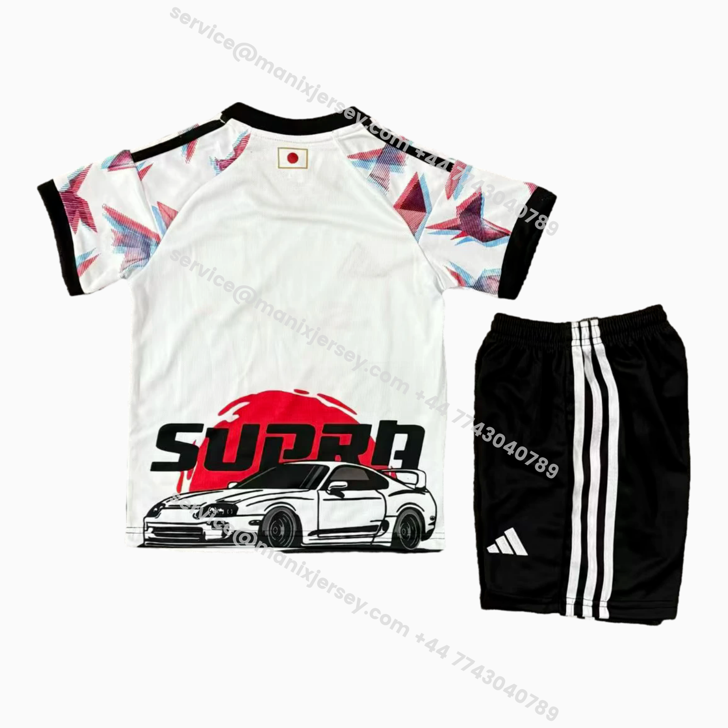 ManixJersey.com | Japan 25-26 Black Car White Special Kids Kit -Customize Name, Number and Patch | Worldwide Shipping