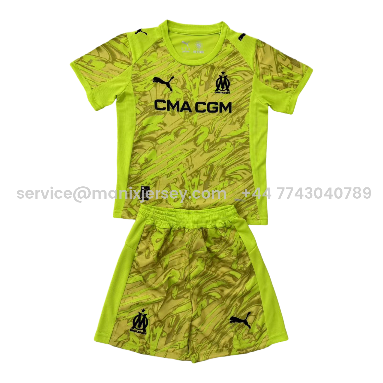 ManixJersey.com | Marseille 25-26 Green Goalkeeper Men's Adult Jersey Set - Fans Version -Customize Name, Number and Patch | Worldwide Shipping