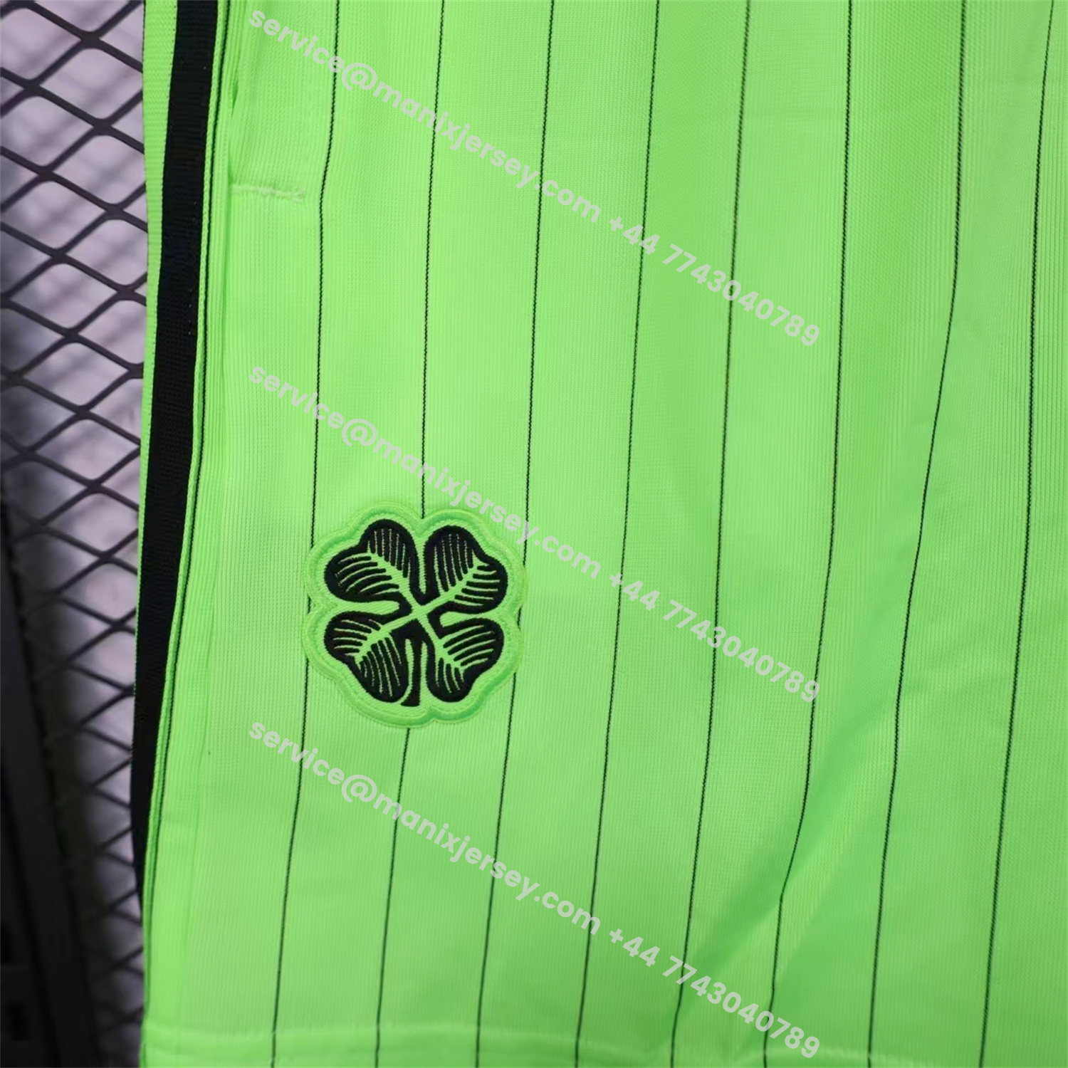 ManixJersey.com | Celtic 25-26 Trefoil Green Travel Shorts - Player Version -Customize Name, Number and Patch | Worldwide Shipping