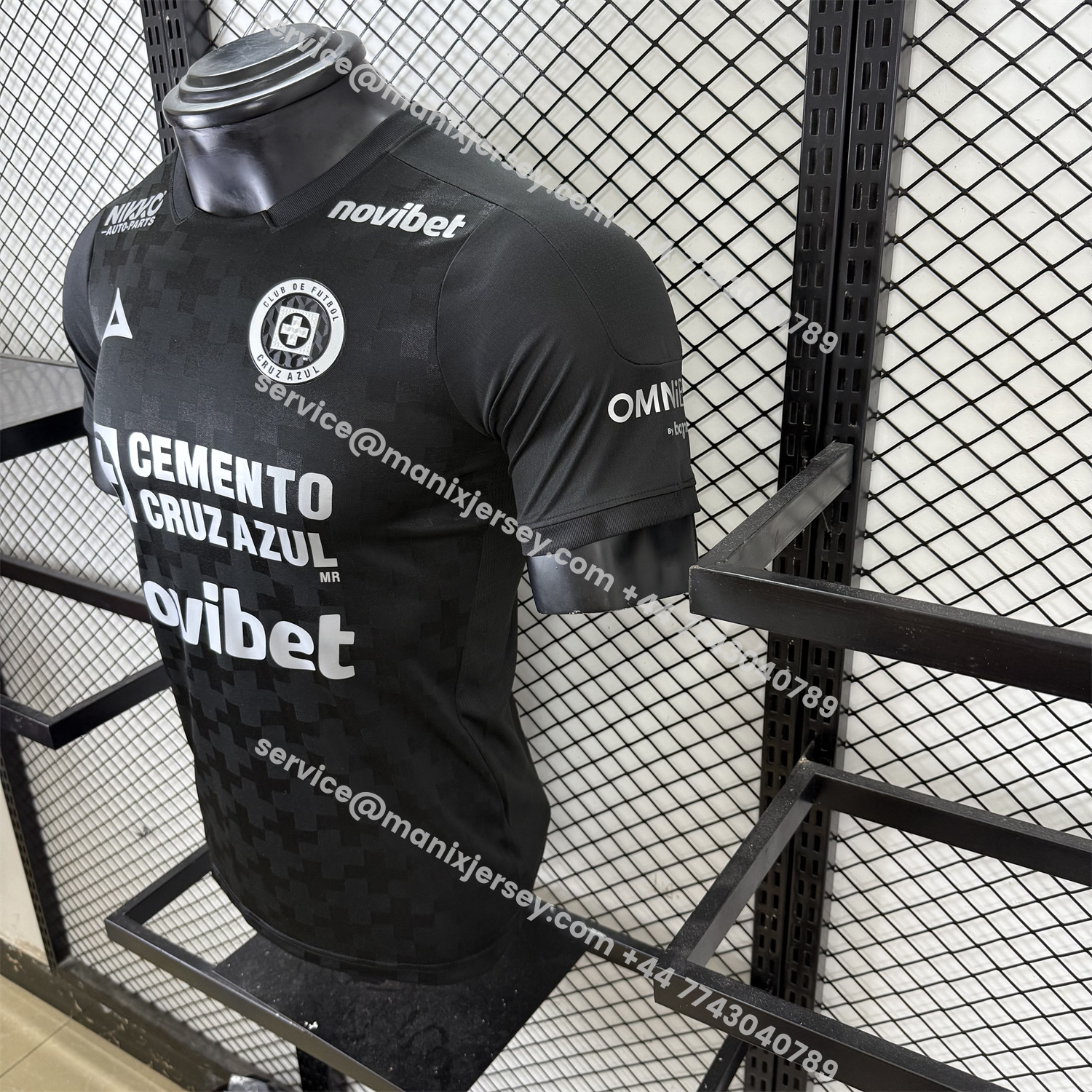 ManixJersey.com | Cruz Azul 25-26 Third Black Jersey - Player Version -Customize Name, Number and Patch | Worldwide Shipping