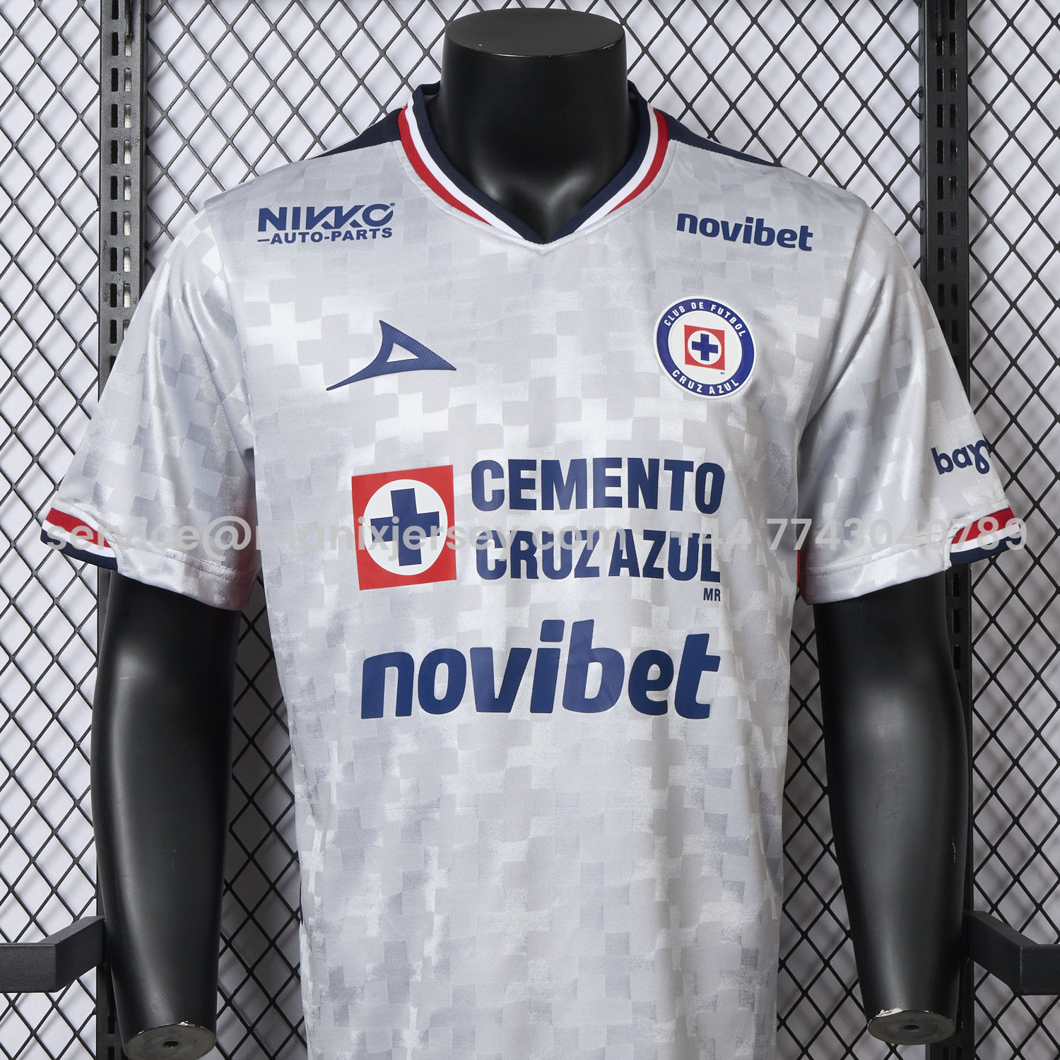 ManixJersey.com | Cruz Azul 25-26 Away Grey Jersey - Player Version -Customize Name, Number and Patch | Worldwide Shipping