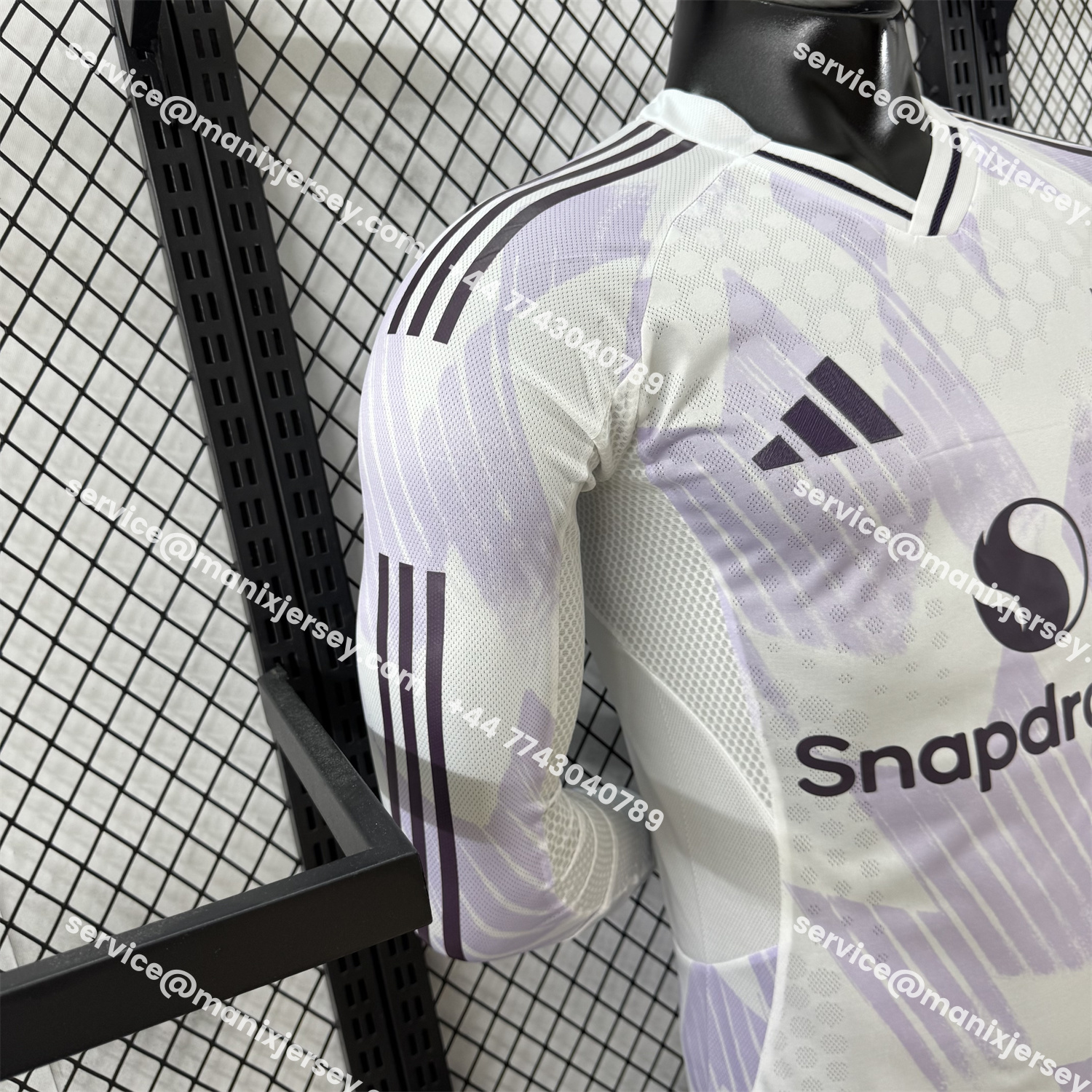 ManixJersey.com | Manchester United 25-26 Away Long Sleeves Jersey - Player Version -Customize Name, Number and Patch | Worldwide Shipping