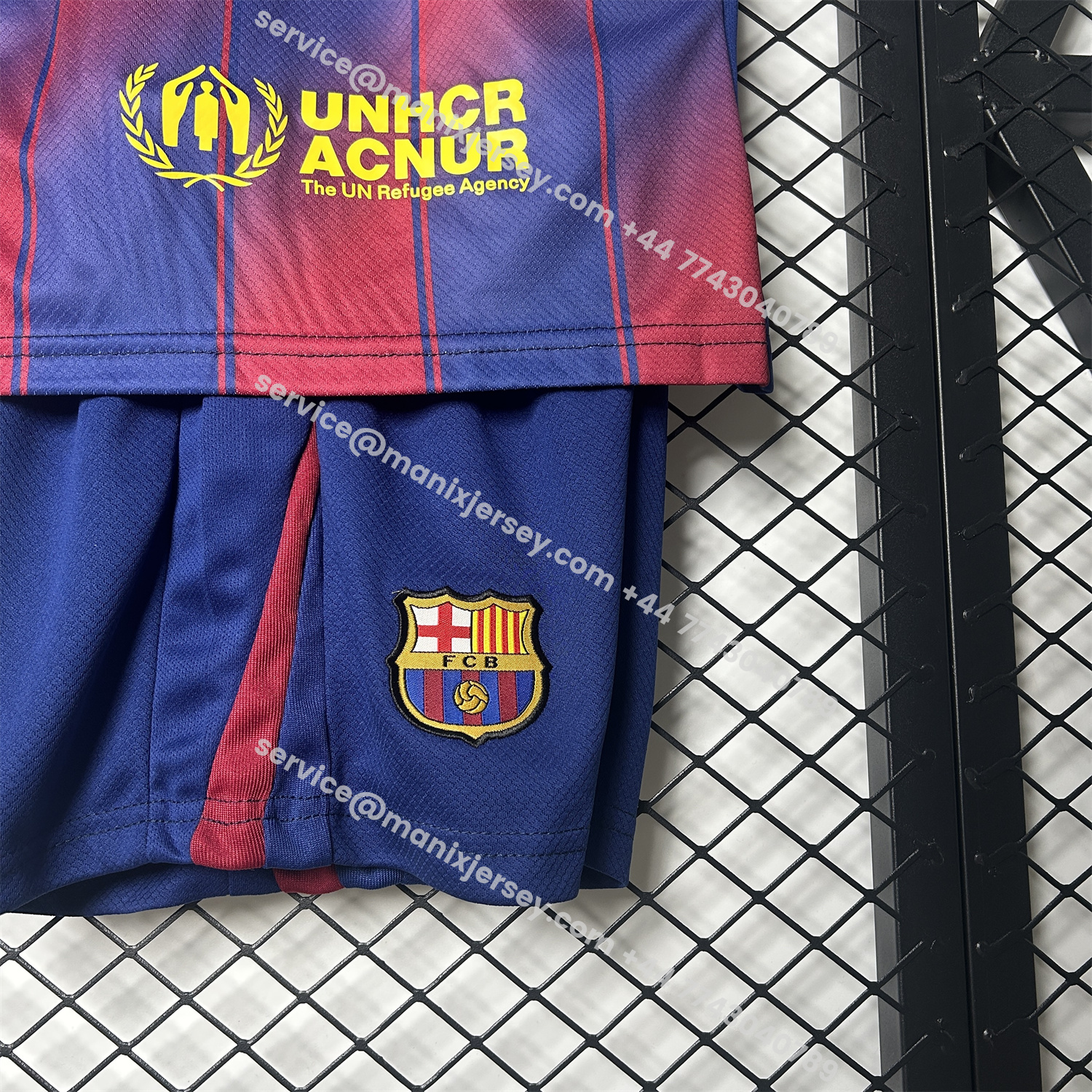 ManixJersey.com | Barcelona 25-26 Ed Sheeran Home Special Kids Kit - Fans Version -Customize Name, Number and Patch | Worldwide Shipping