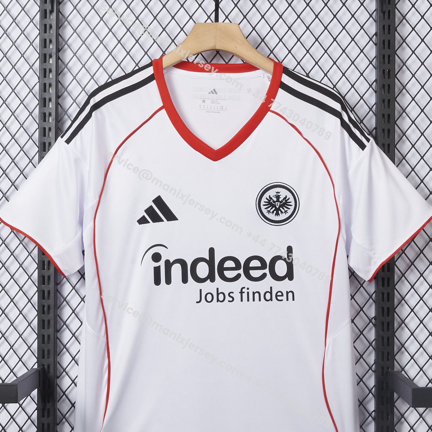 ManixJersey.com | Frankfurt 25-26 Away White Jersey - Fans Version -Customize Name, Number and Patch | Worldwide Shipping