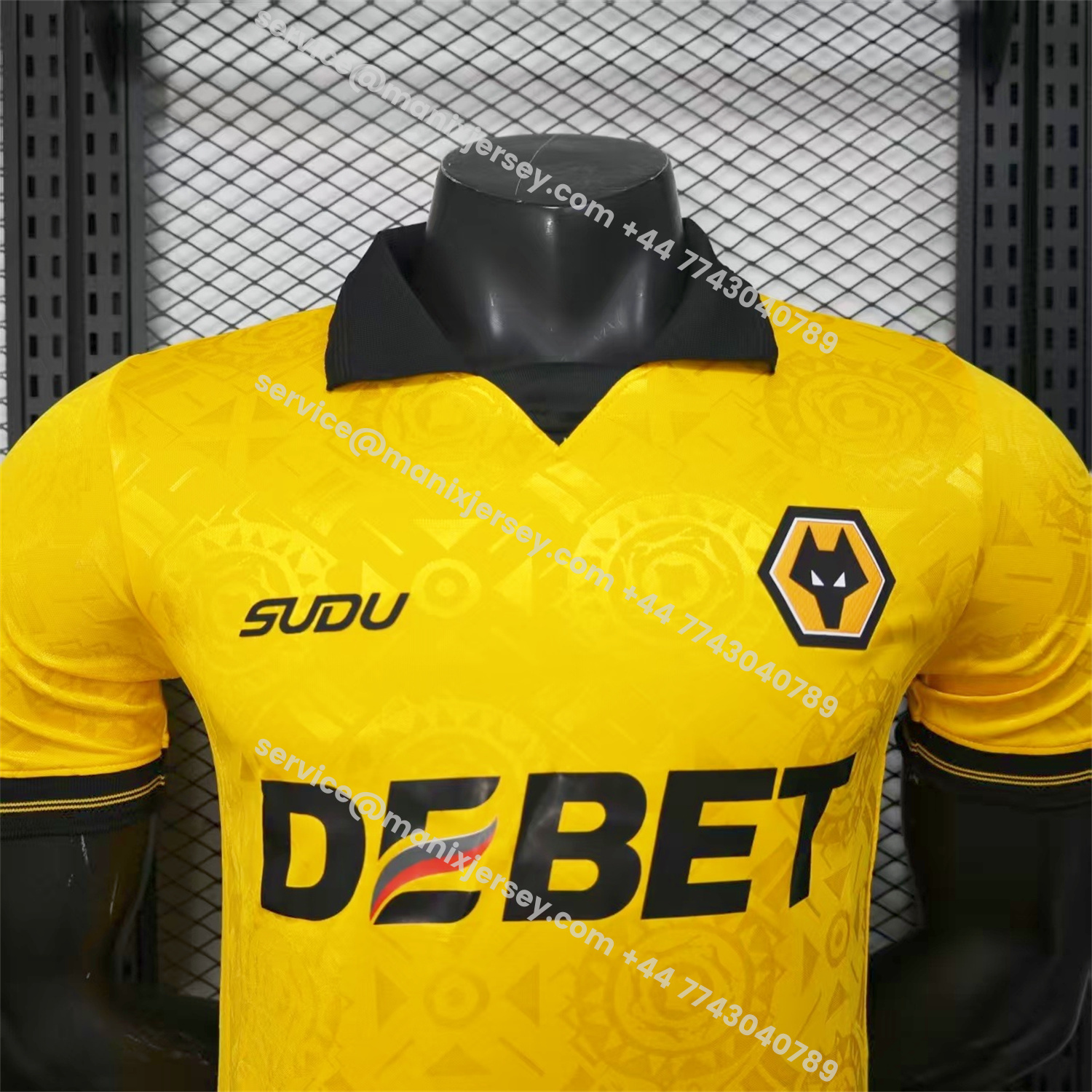 ManixJersey.com | Wolverhampton Wanderers Wolves 25-26 Home Jersey - Player Version -Customize Name, Number and Patch | Worldwide Shipping