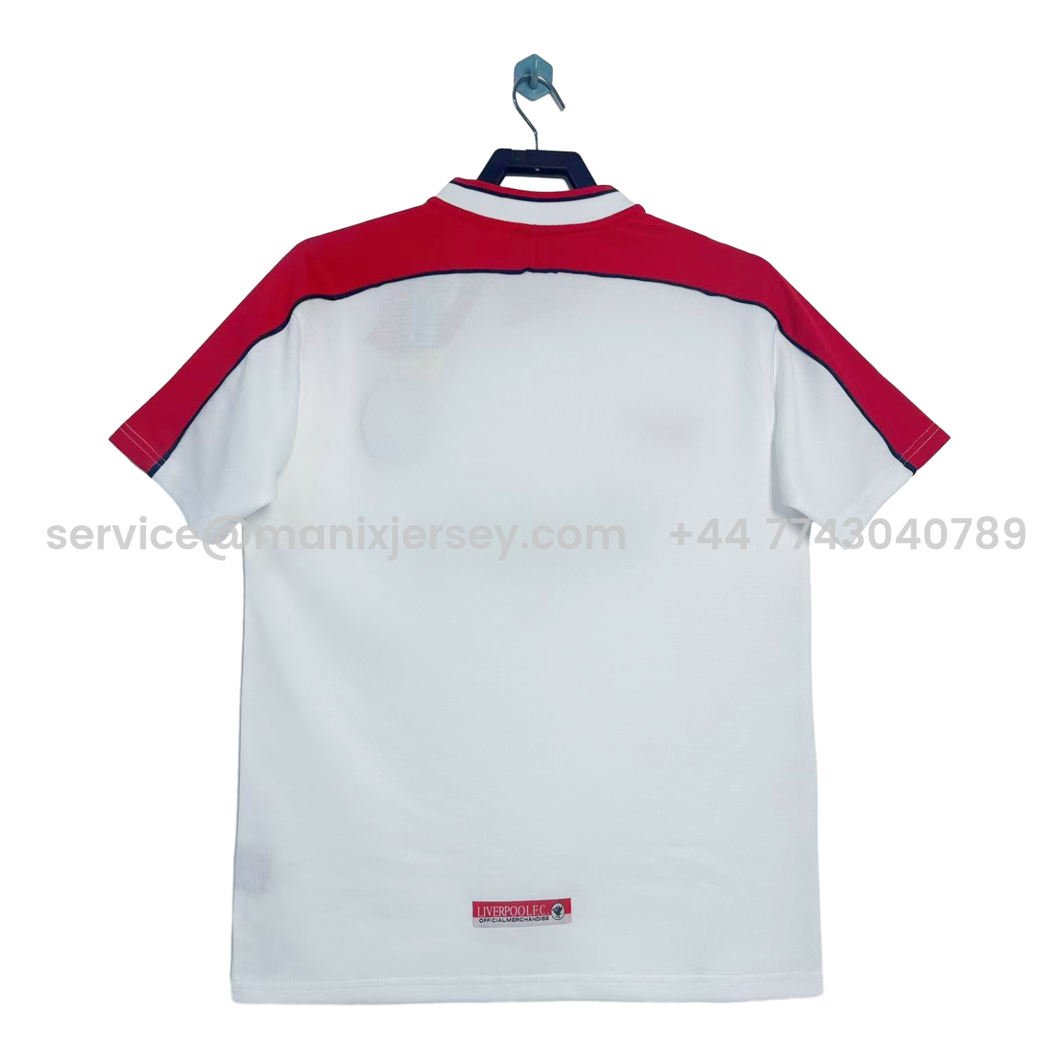 ManixJersey.com | Retro Liver.pool 1998-99 Away White Jersey -Customize Name, Number and Patch | Worldwide Shipping