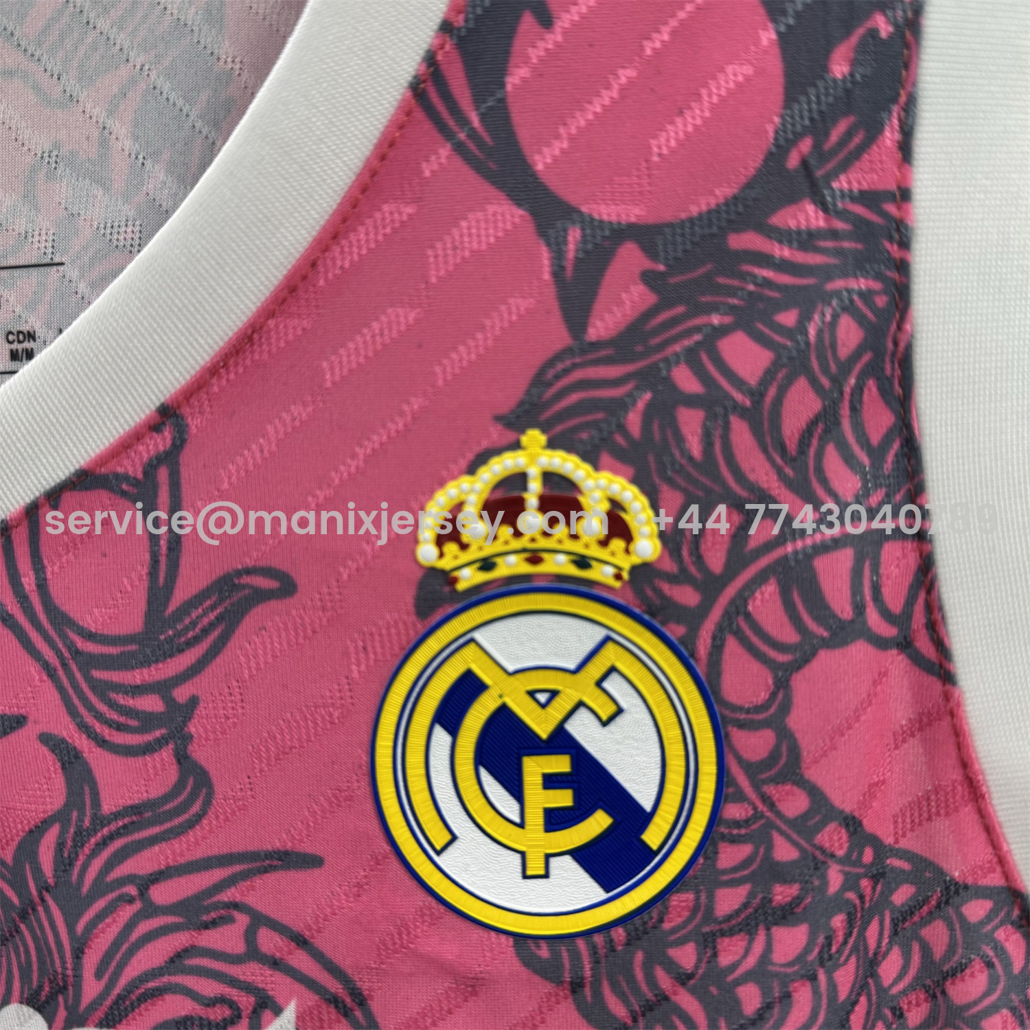 ManixJersey.com | Women's Real Madrid 25-26 Pink Dragon Yoga Vest -Customize Name, Number and Patch | Worldwide Shipping