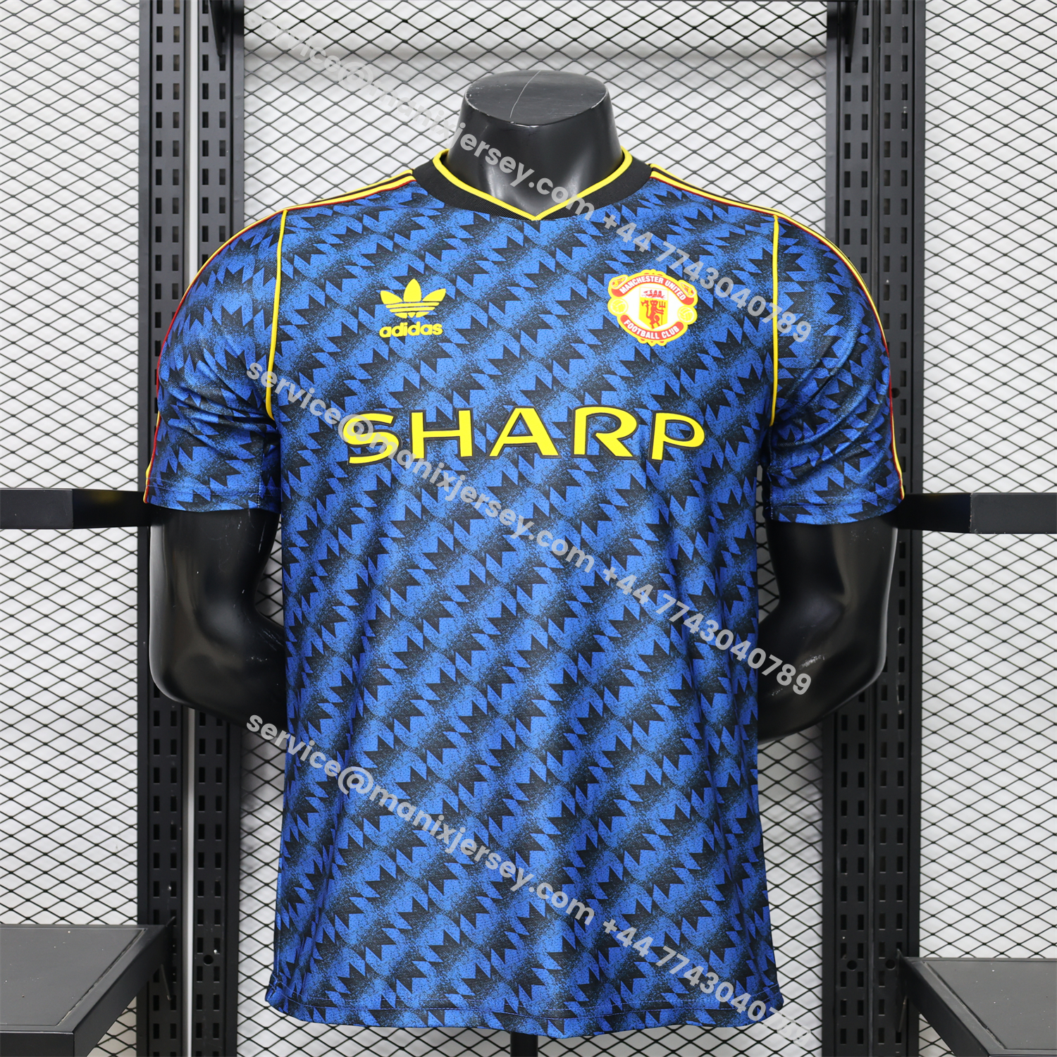Manchester United 26-27 Retro Style Casual Dark Blue Special Jersey - Player Version:football jersey mysite: unitedjerseyfootball 邓江浪:football