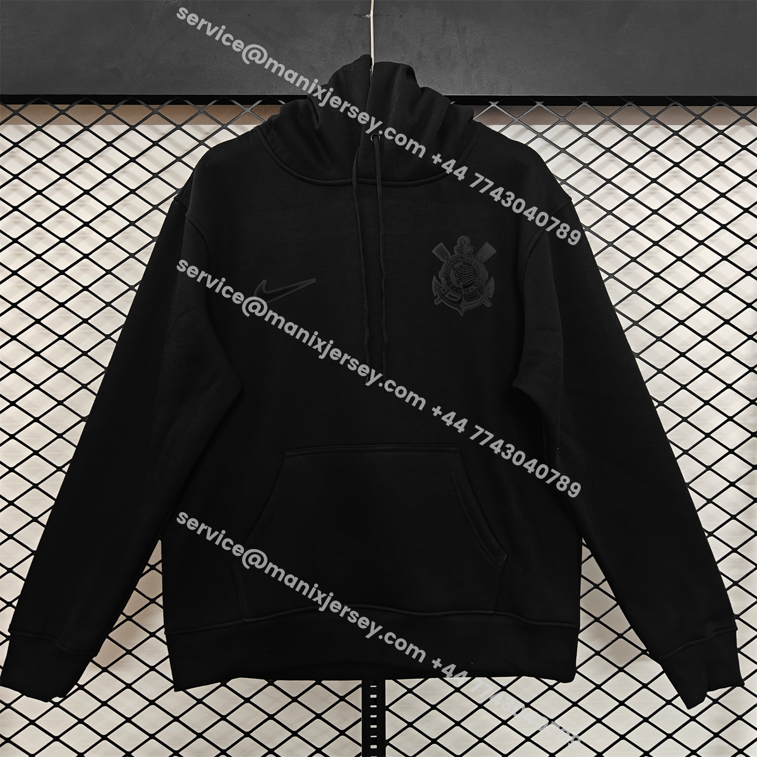 ManixJersey.com | Corinthians 25-26 Originals Terrace Black Icon Unisex Pullover Hoodie -Customize Name, Number and Patch | Worldwide Shipping